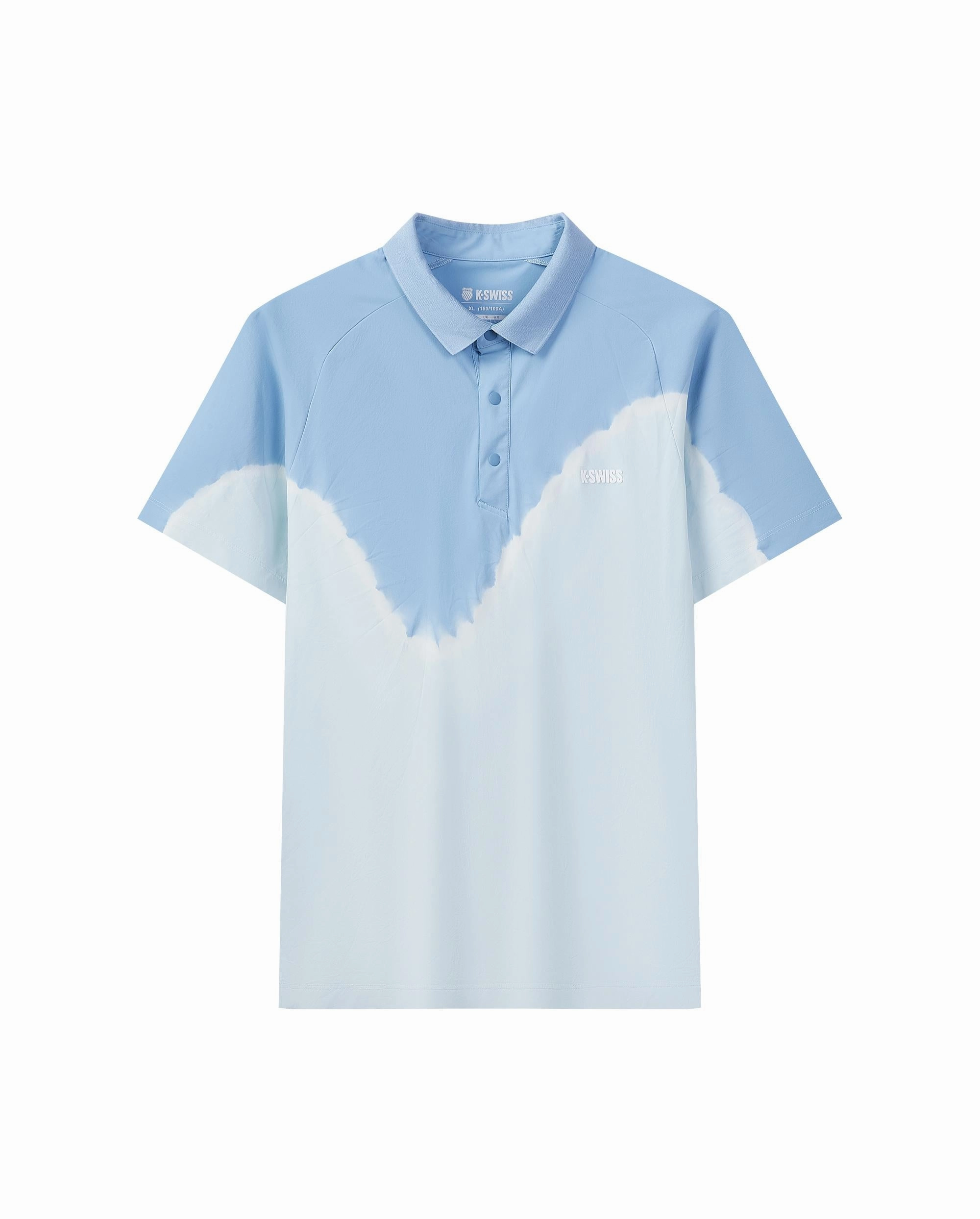 1010016-728 | MEN'S K-SWISS LOGO TIE-DYED POLO SHIRT | HARVEST