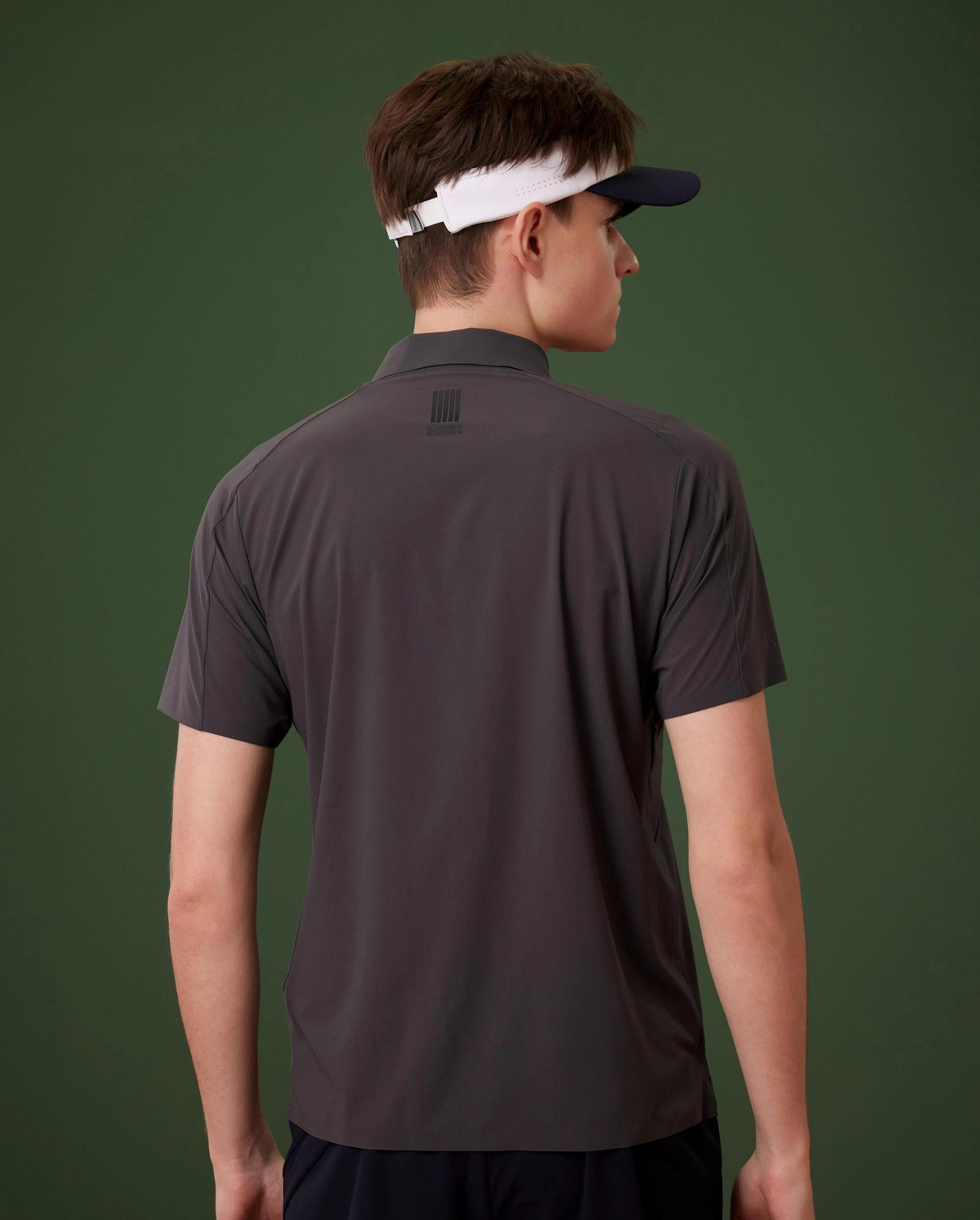 1010021-095 | MEN'S K-SWISS LOGO POLO SHIRT | GRAY/ASST