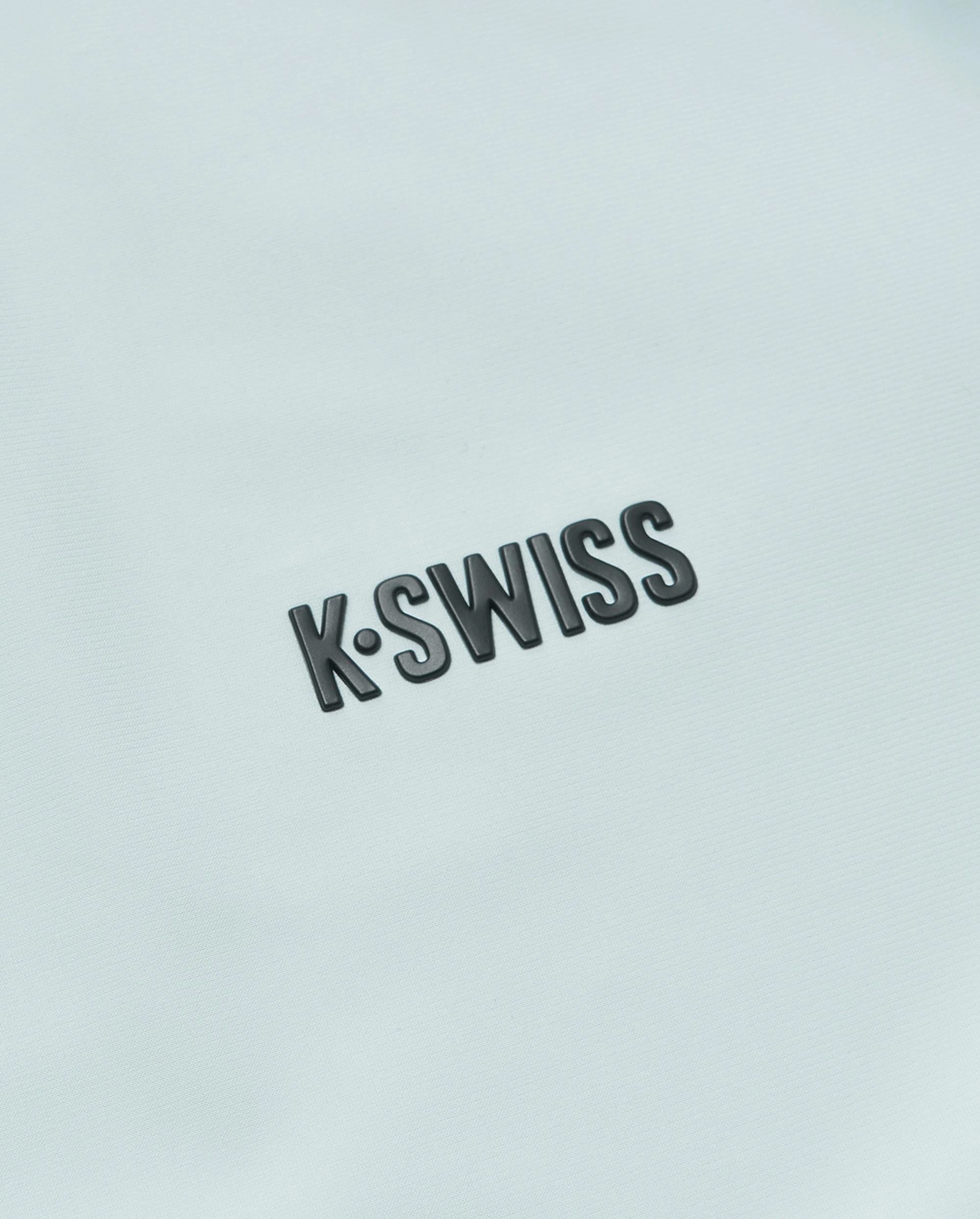 1010023-413 | MEN'S K-SWISS LOGO HALF-ZIP POLO SHIRT | GRAY MIST/MOONBEAM