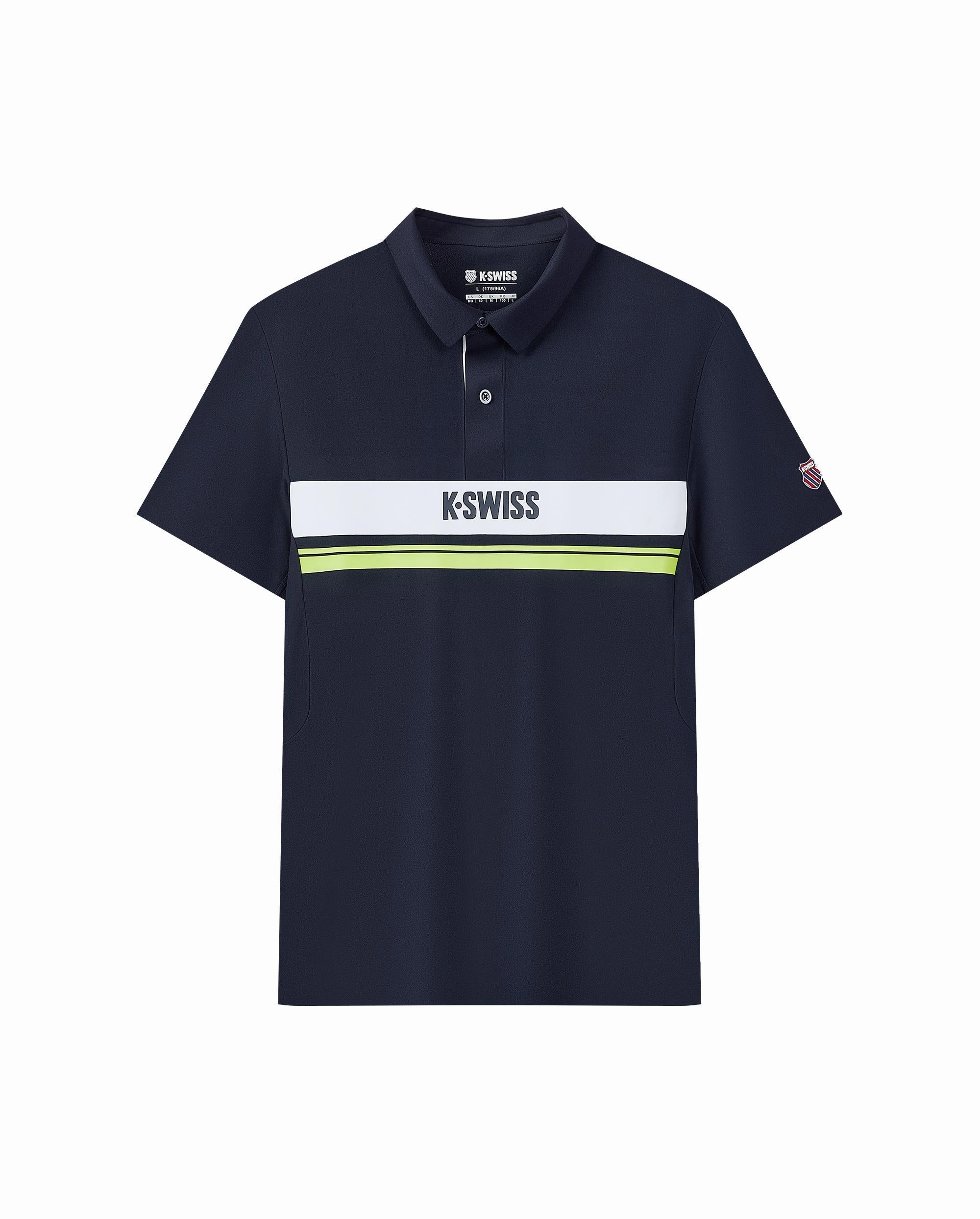 1010028-495 | MEN'S K-SWISS LOGO COLOR-BLOCK POLO SHIRT | BLUE/MISC