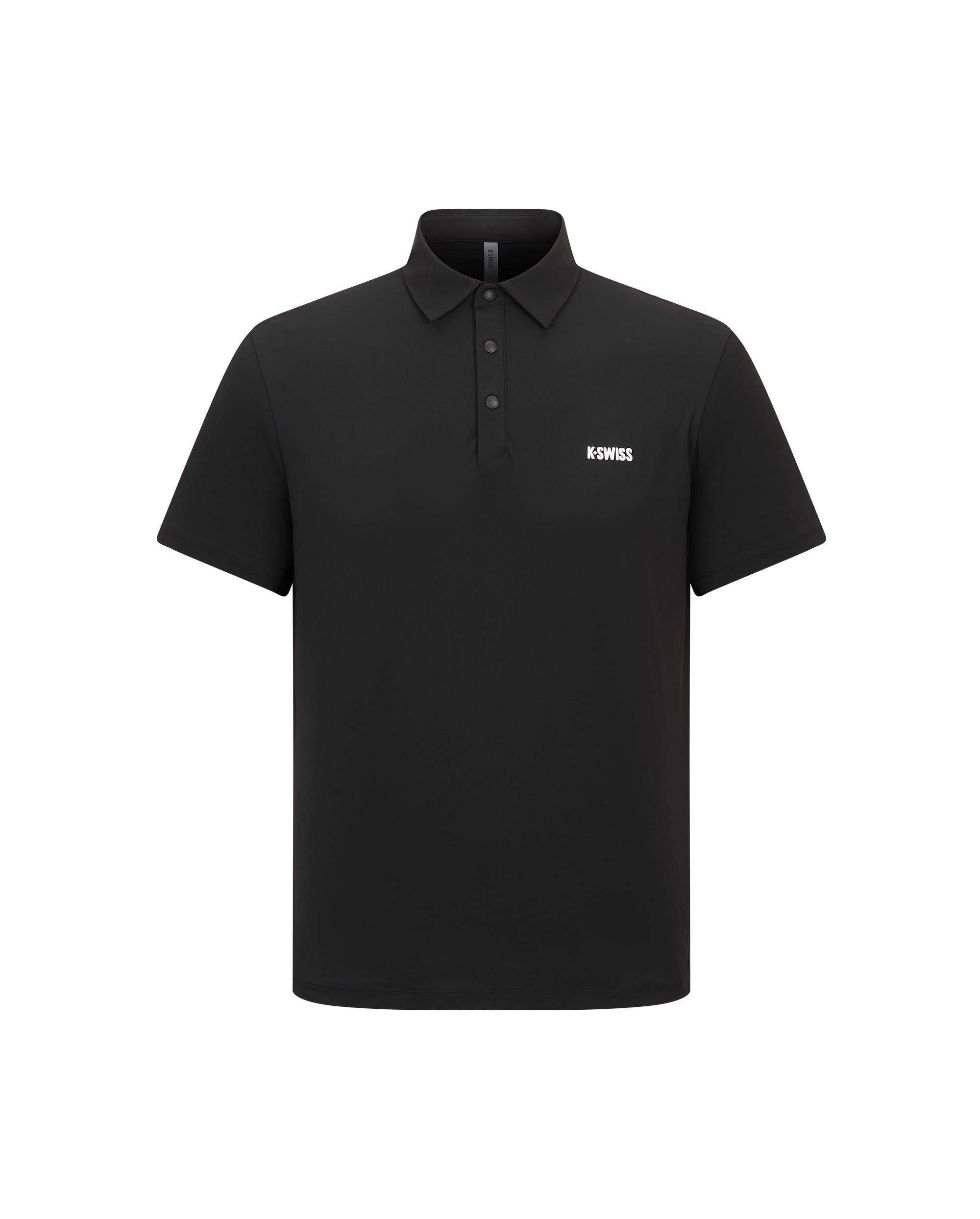 1011643-008 | MEN'S K-SWISS LOGO UPF50  COOL FEEL POLO SHIRT | BLACK