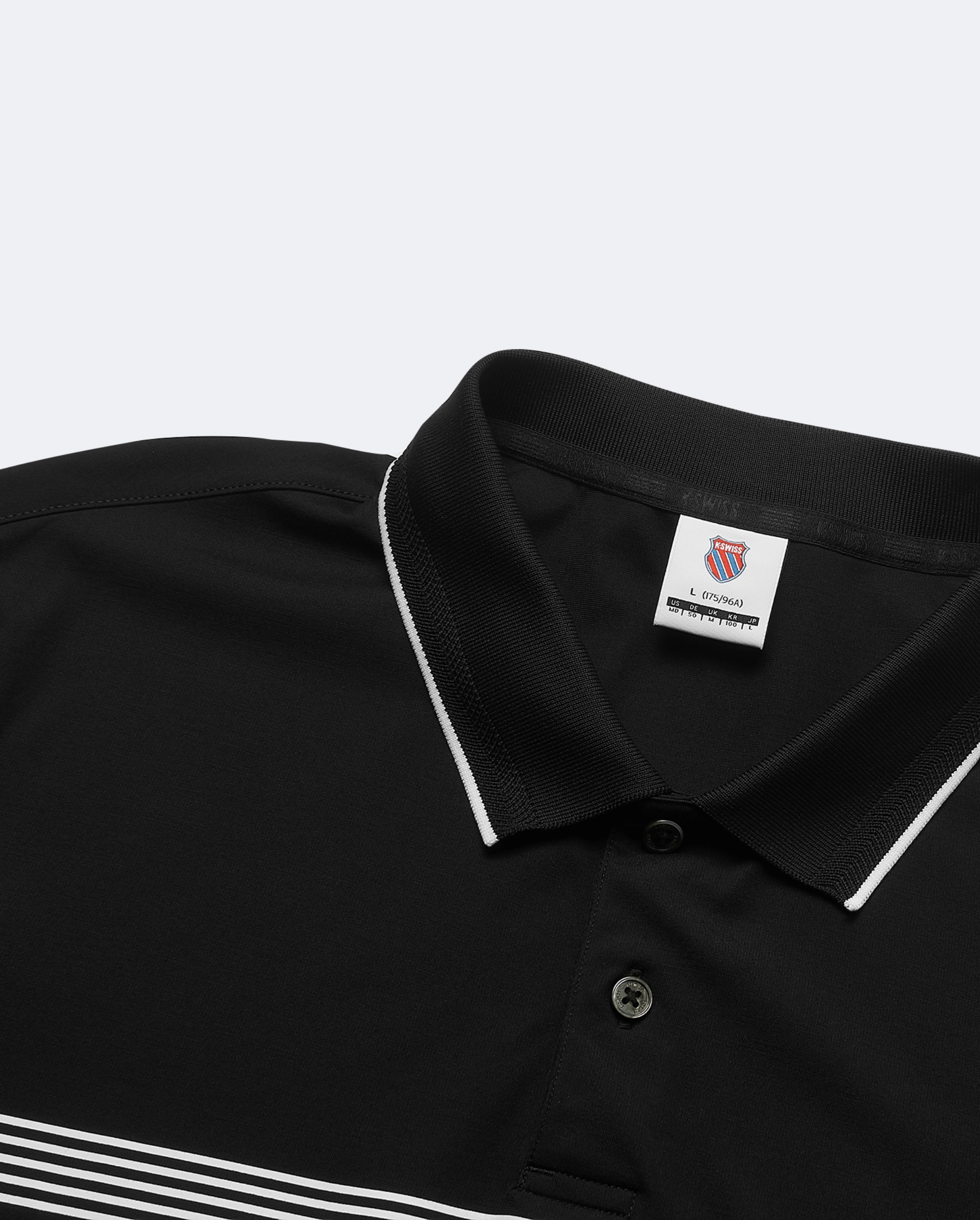 108278-008 | MEN'S K-SWISS LOGO POLO SHIRT | BLACK