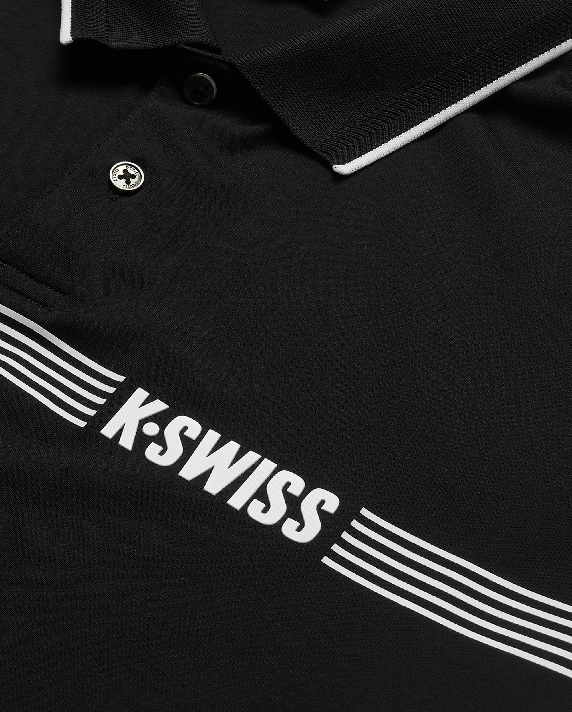 108278-008 | MEN'S K-SWISS LOGO POLO SHIRT | BLACK