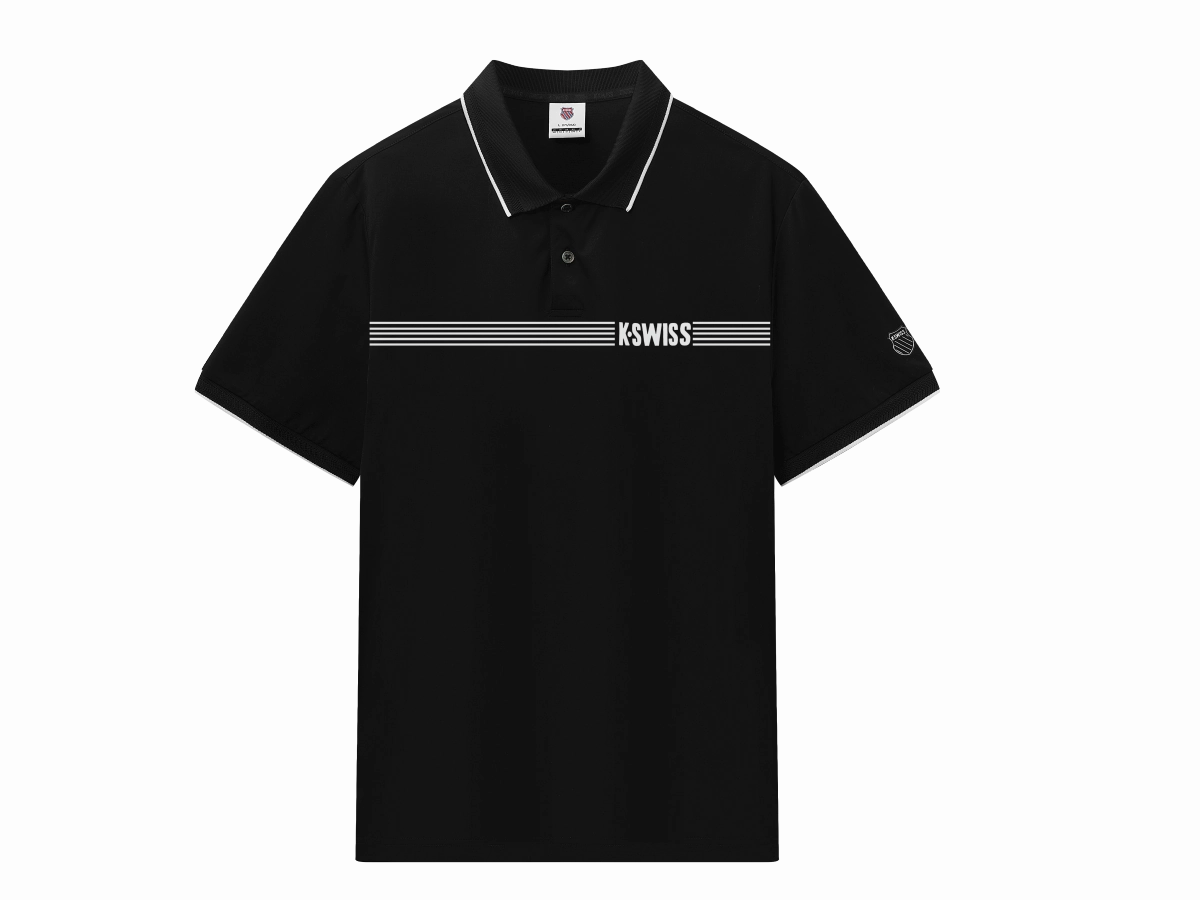 108278-008 | MEN'S K-SWISS LOGO POLO SHIRT | BLACK