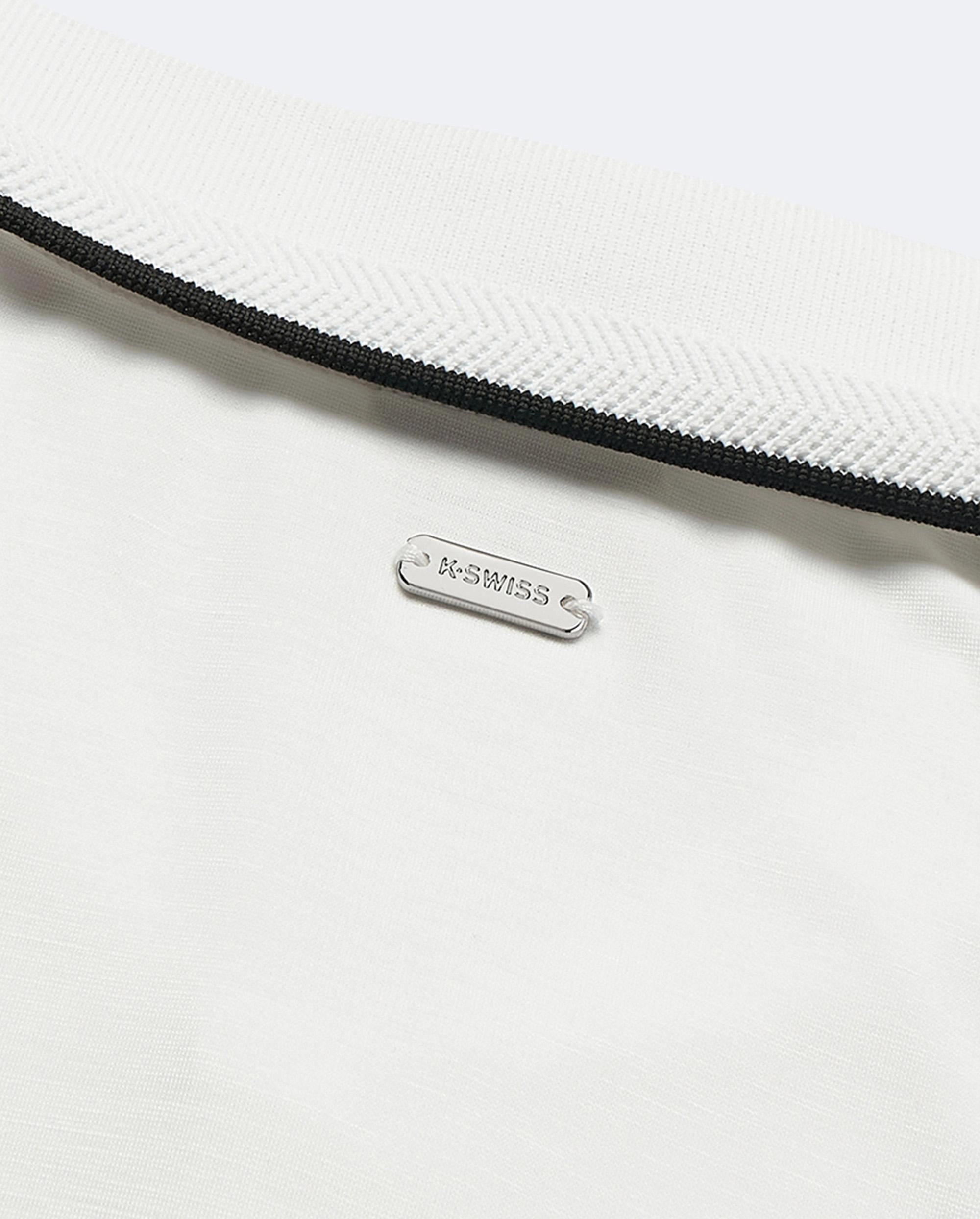 108278-101 | MEN'S K-SWISS LOGO POLO SHIRT | WHITE/WHITE