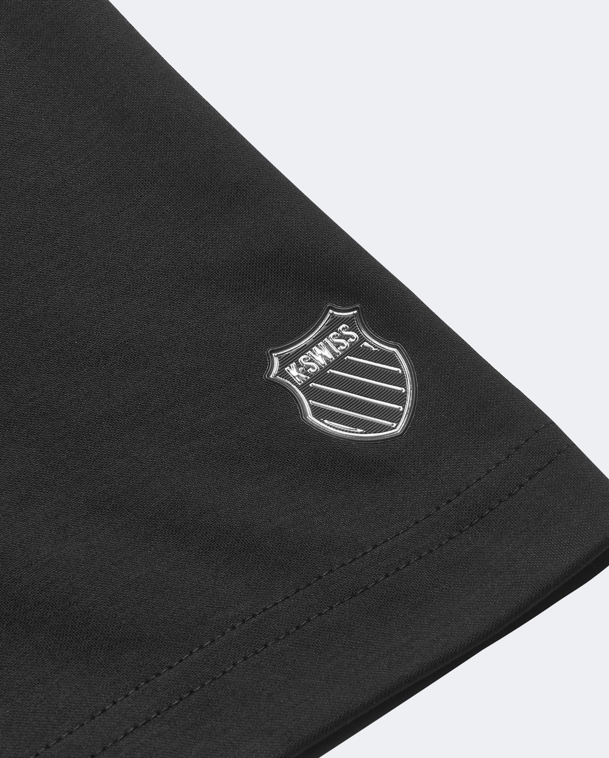 108280-008 | MEN'S K-SWISS LOGO HALF-ZIP POLO SHIRT | BLACK