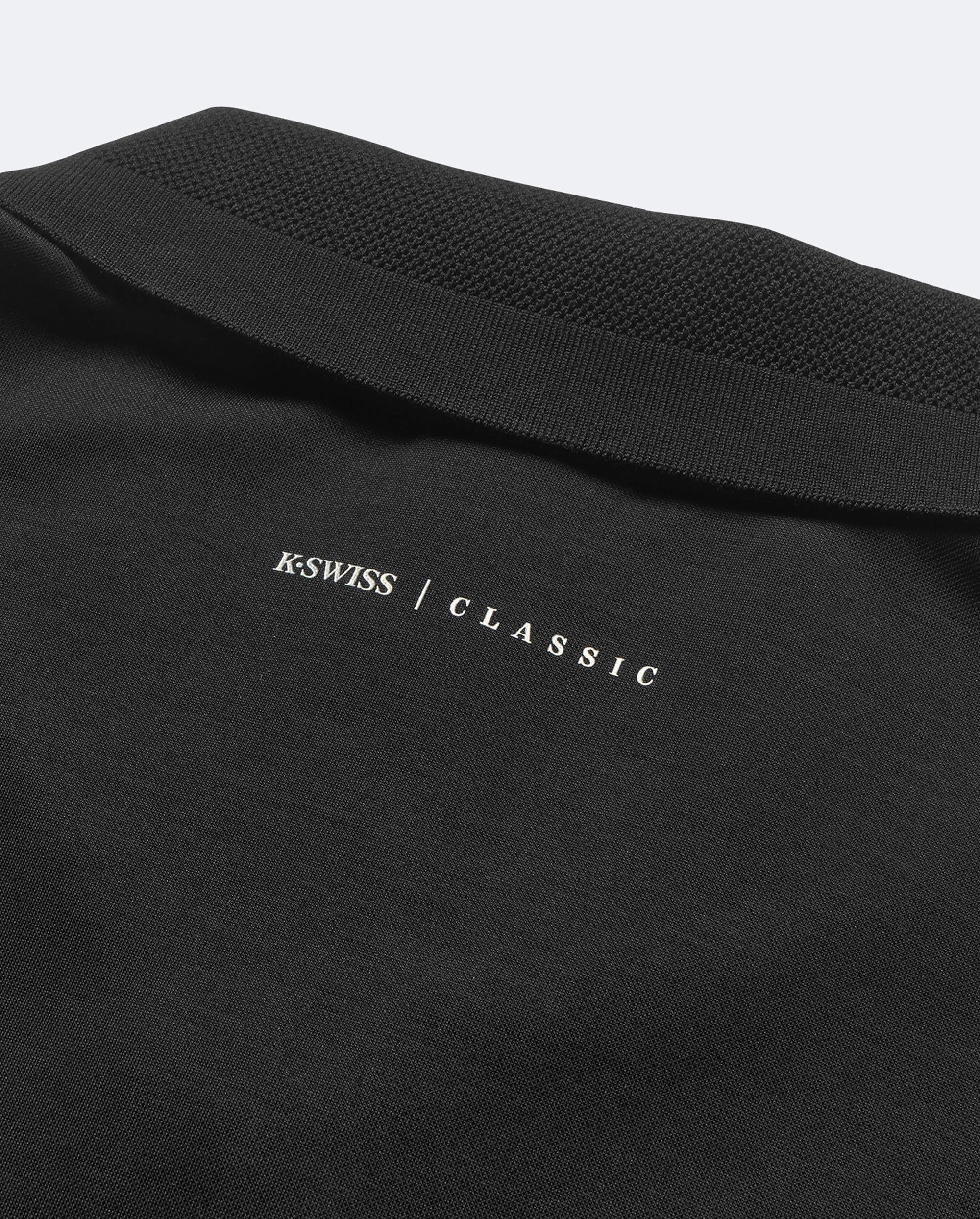 108280-008 | MEN'S K-SWISS LOGO HALF-ZIP POLO SHIRT | BLACK