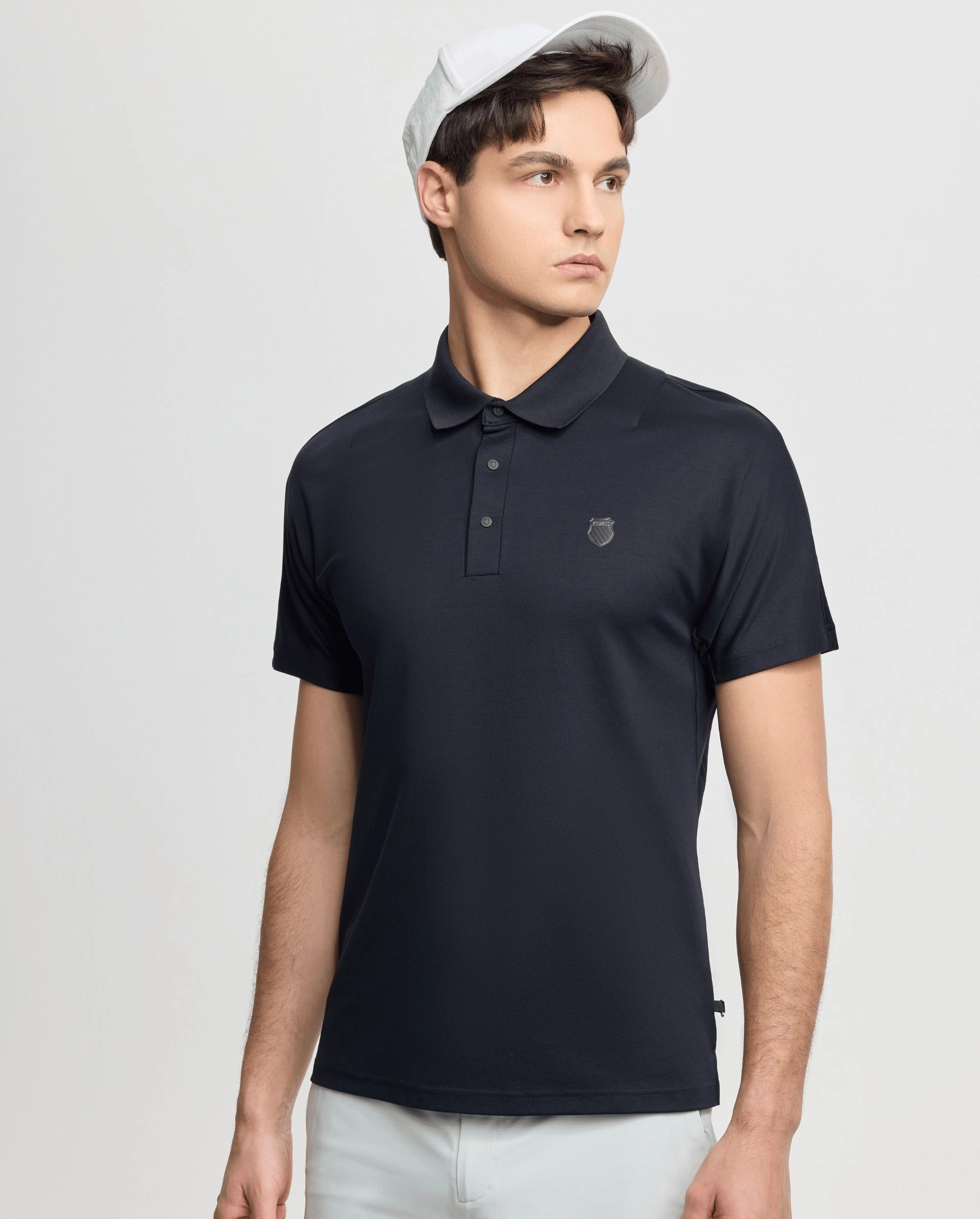 108297-008 | MEN'S K-SWISS LOGO POLO SHIRT | BLACK