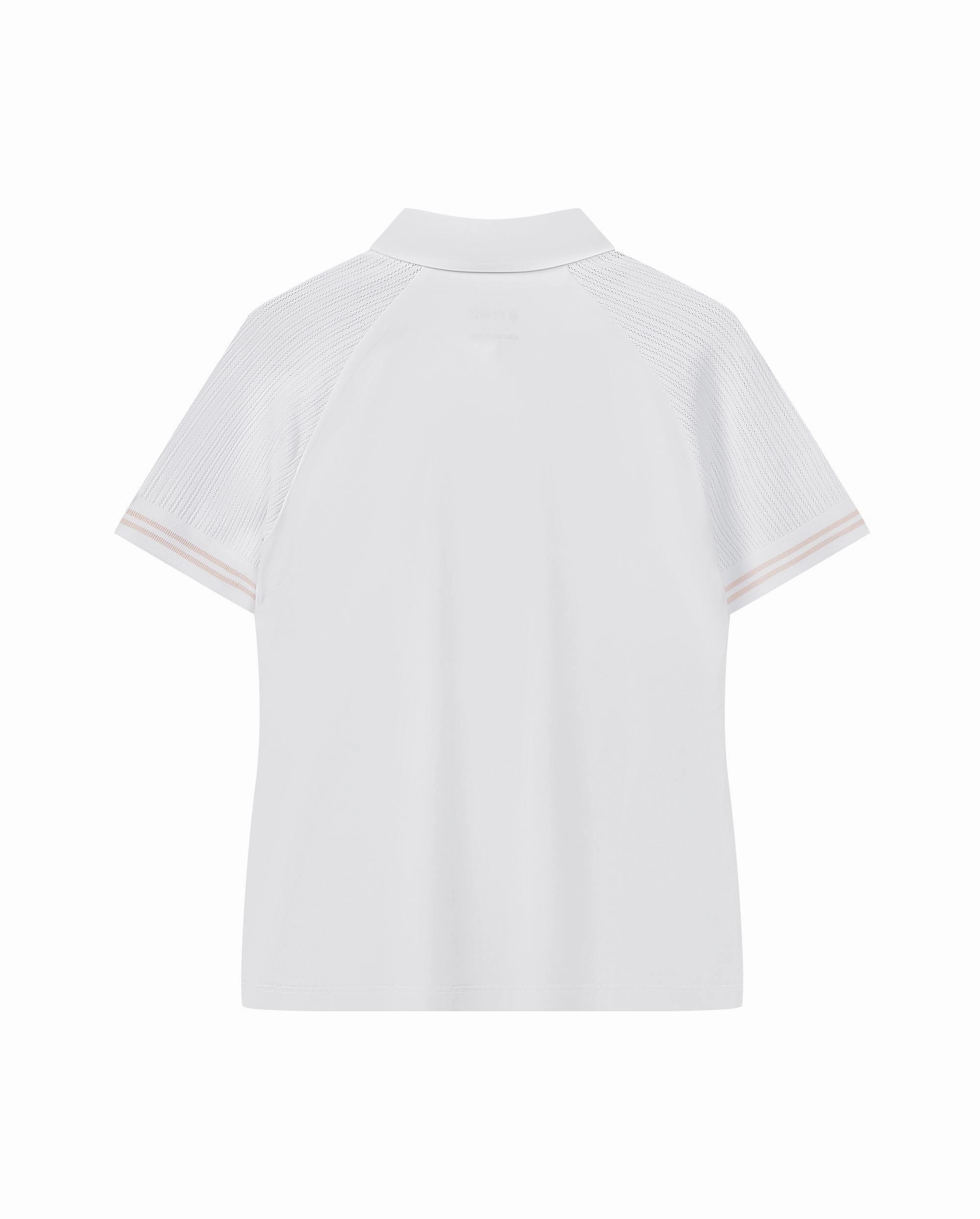 1910096-101 | WOMEN'S K-SWISS LOGO POLO SHIRT | WHITE/WHITE