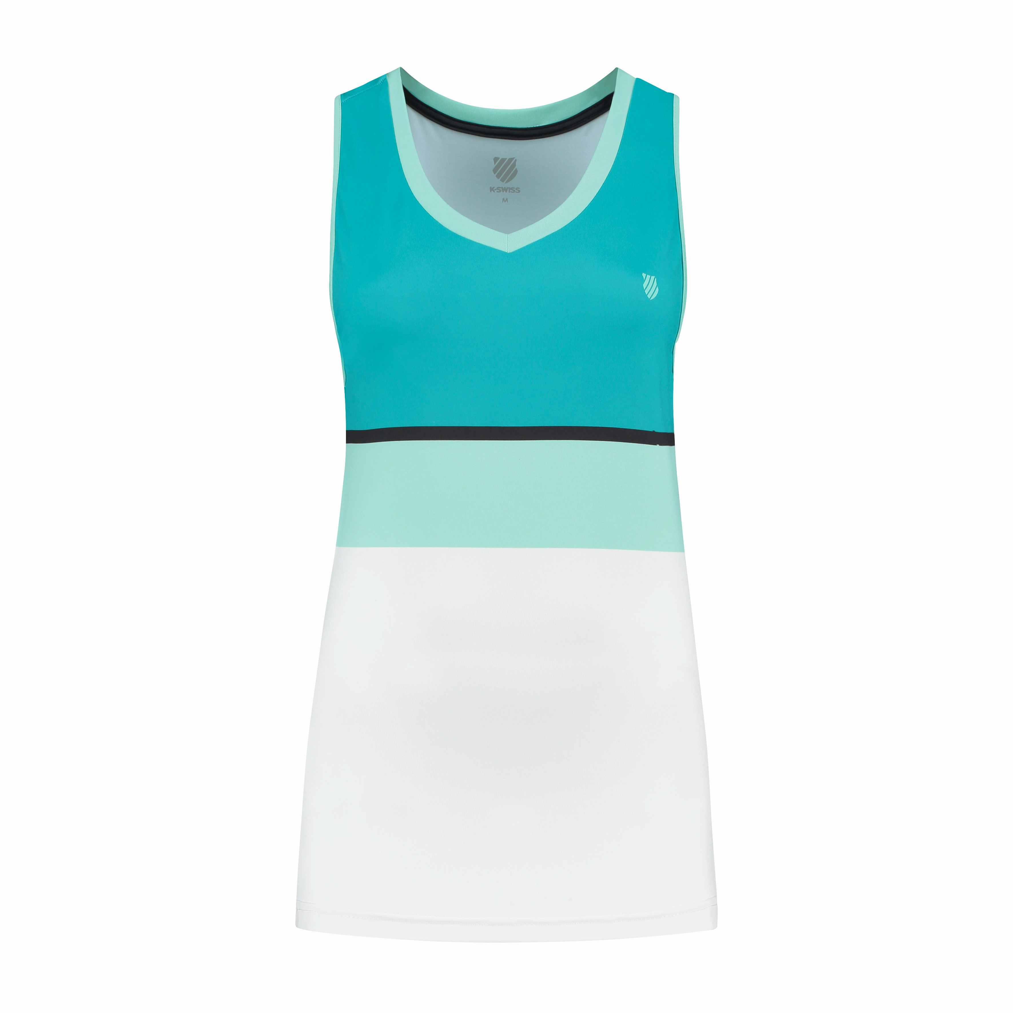 194253-988 | WOMENS HYPERCOURT STRIPE TOP | ARUBA BLUE / ALGIERS BLUE / WHITE