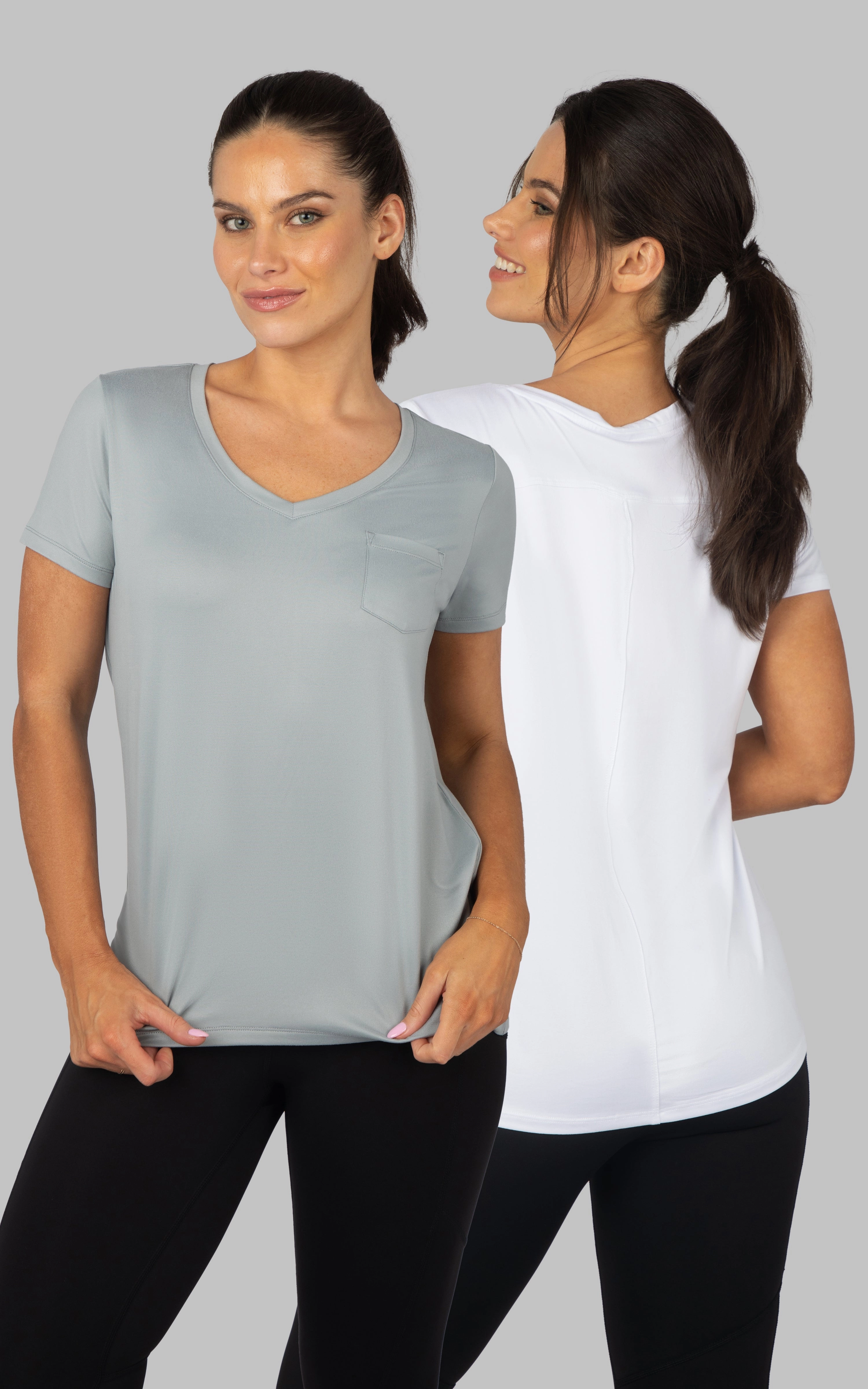 2 PK Super Soft V-Neck Short Sleeve Shirts
