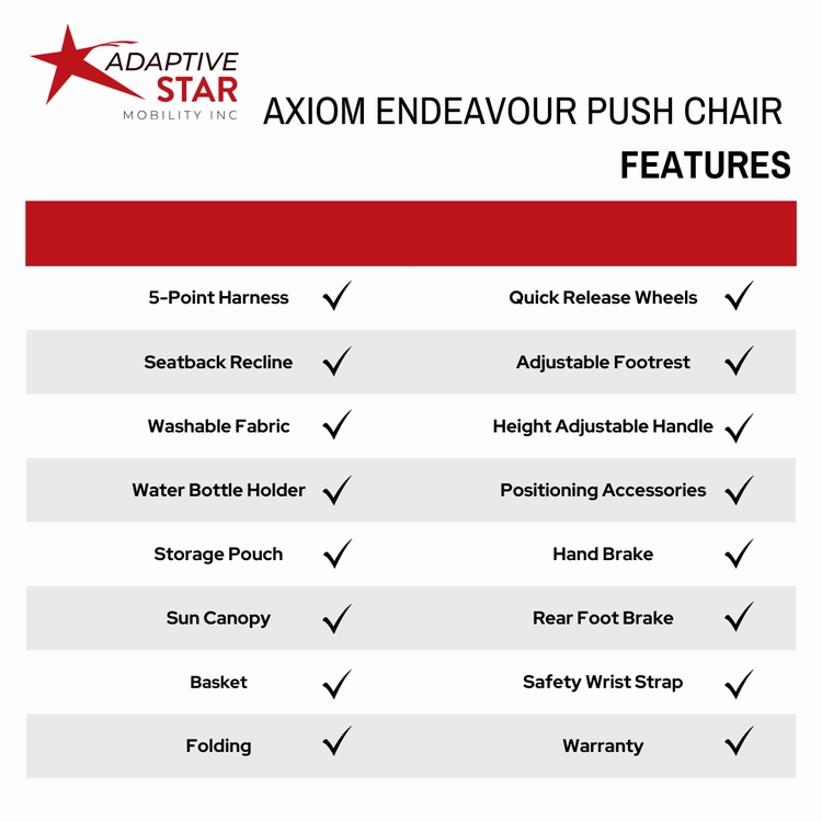 Adaptive Star Axiom Endeavour Push Chair Size 4
