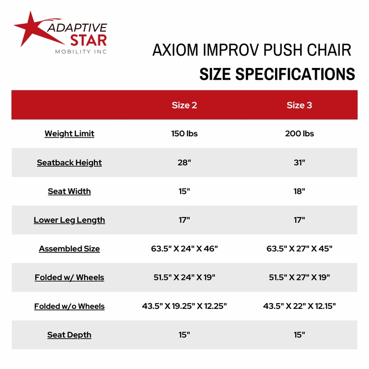 Adaptive Star Axiom Improv Push Chair Size 3