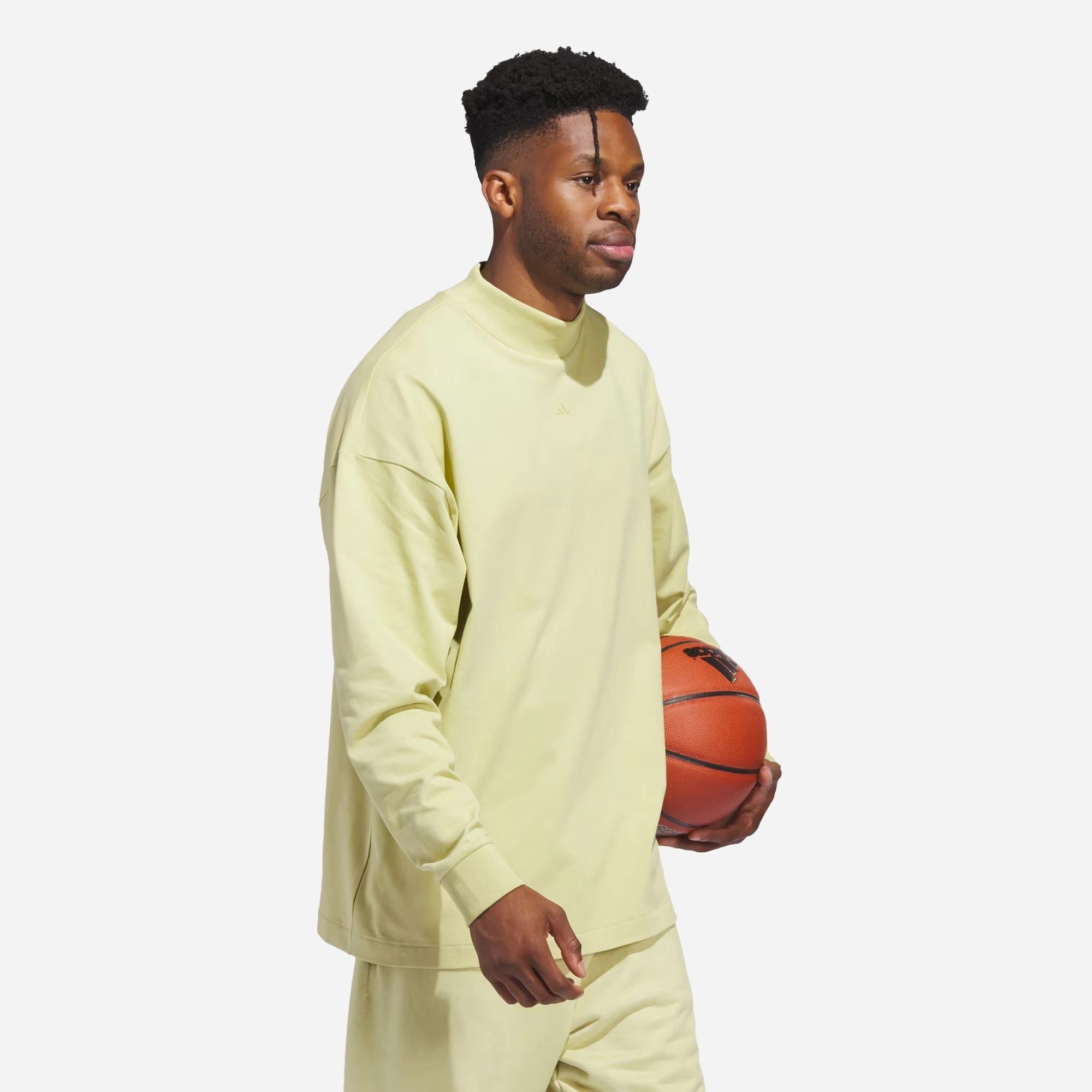 Adidas | BASKETBALL LONG SLEEVE TEE  { HALO GOLD