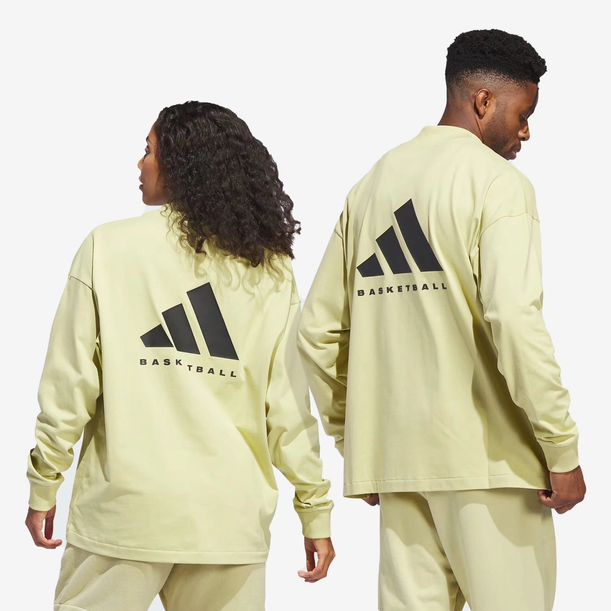 Adidas | BASKETBALL LONG SLEEVE TEE  { HALO GOLD