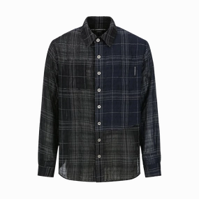 Andersson Bell Check Layered Shirts Black ATB1275M