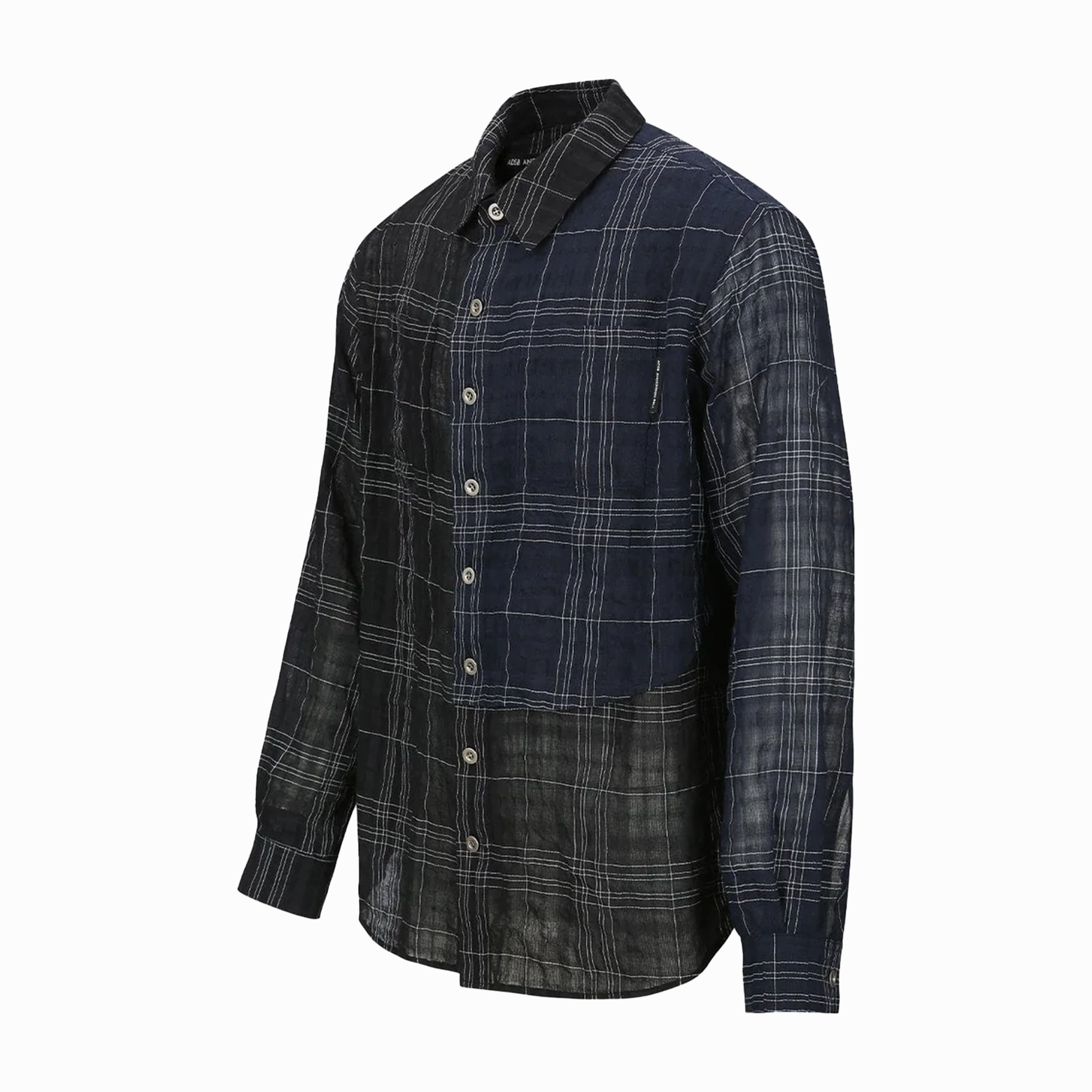 Andersson Bell Check Layered Shirts Black ATB1275M