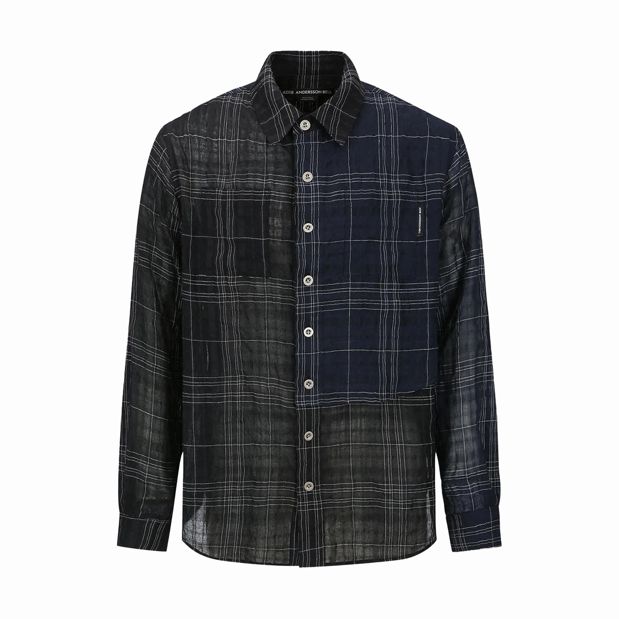 Andersson Bell Check Layered Shirts Black ATB1275M