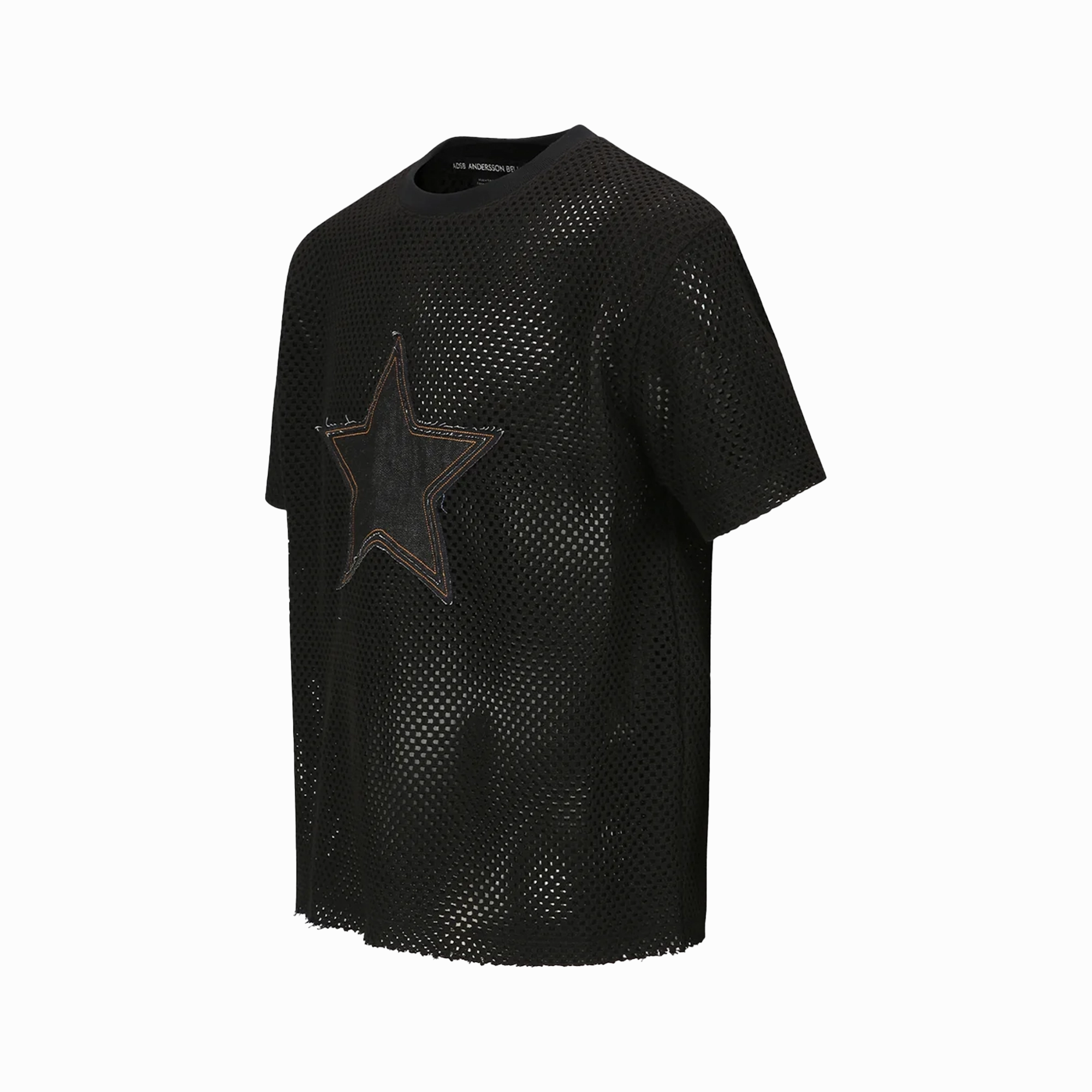 Andersson Bell Star Patch Mesh T-Shirts Black ATB1295M