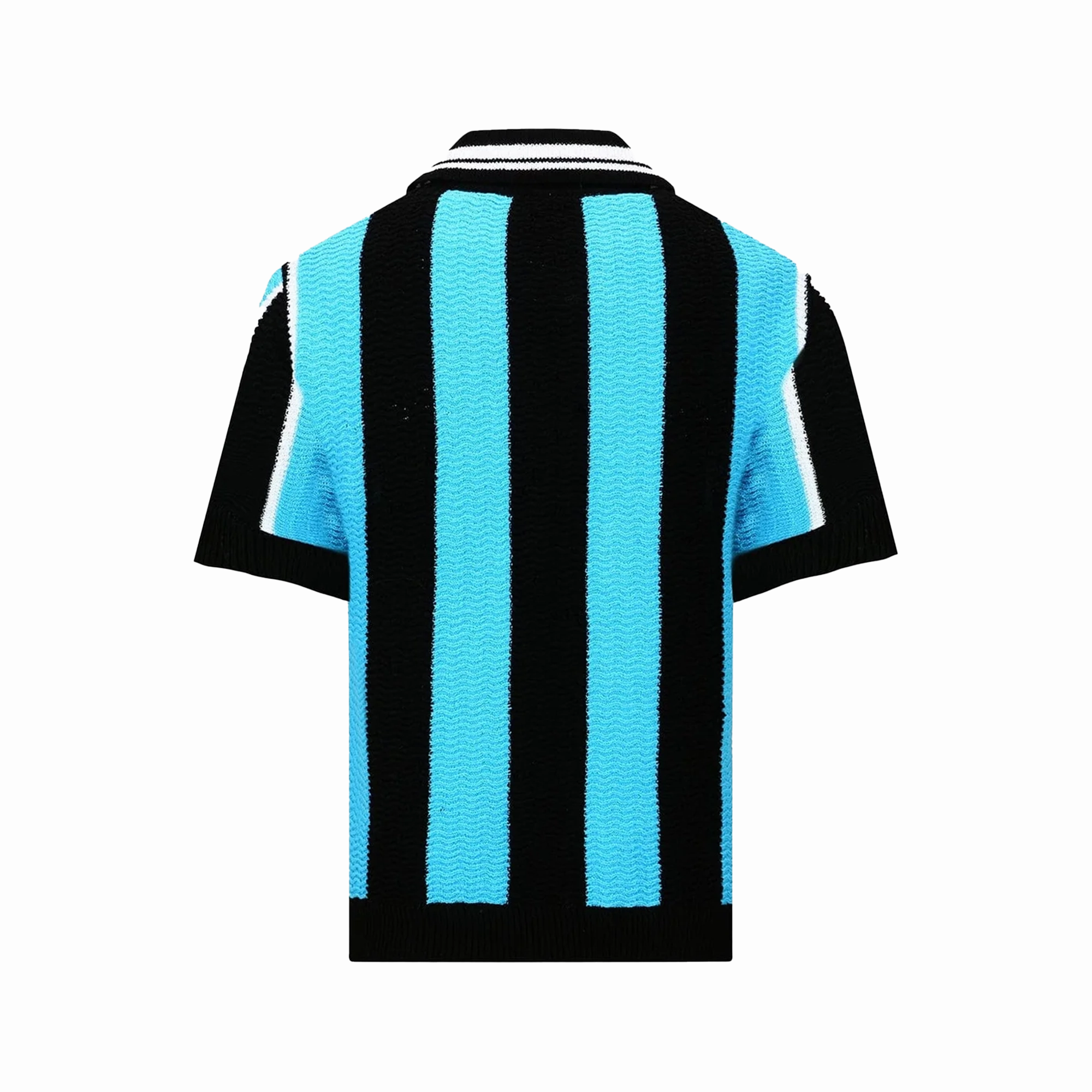 Andersson Bell Stripe Soccer Polo Sweater Black/Blue ATB1325M