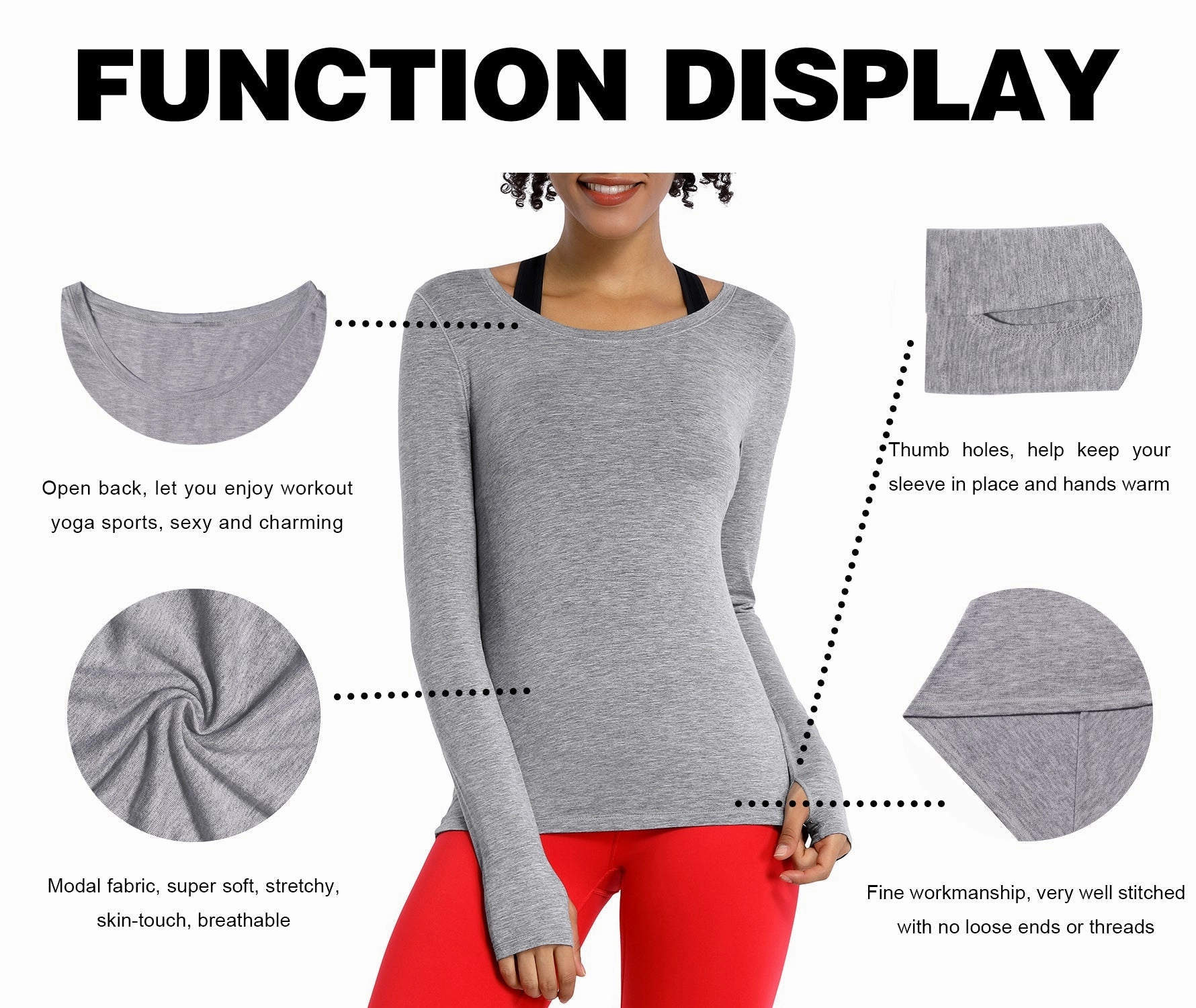 Athlete Long Sleeve Tops heathergray_Golf