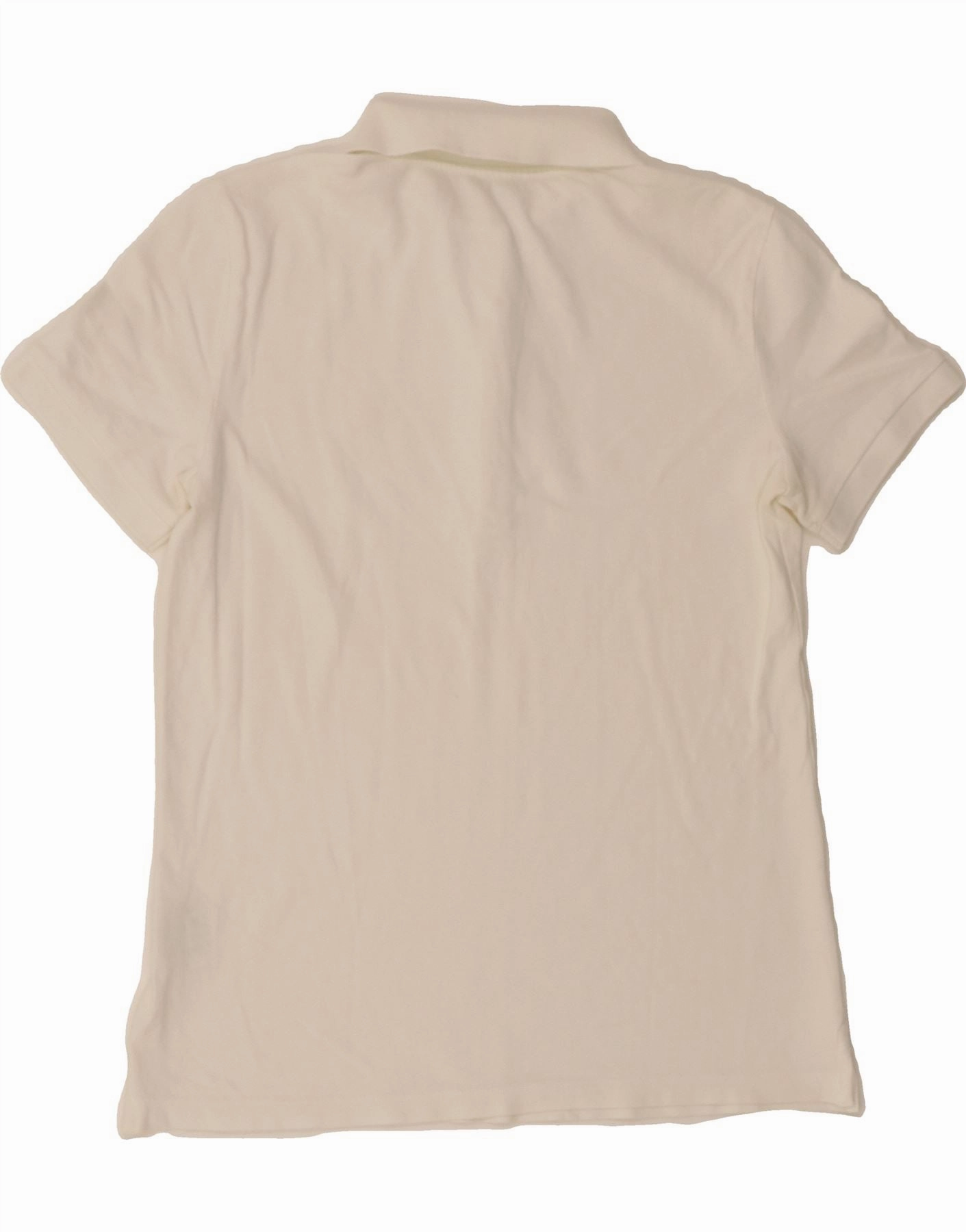 BENETTON Womens Polo Shirt UK 10 Small White Cotton