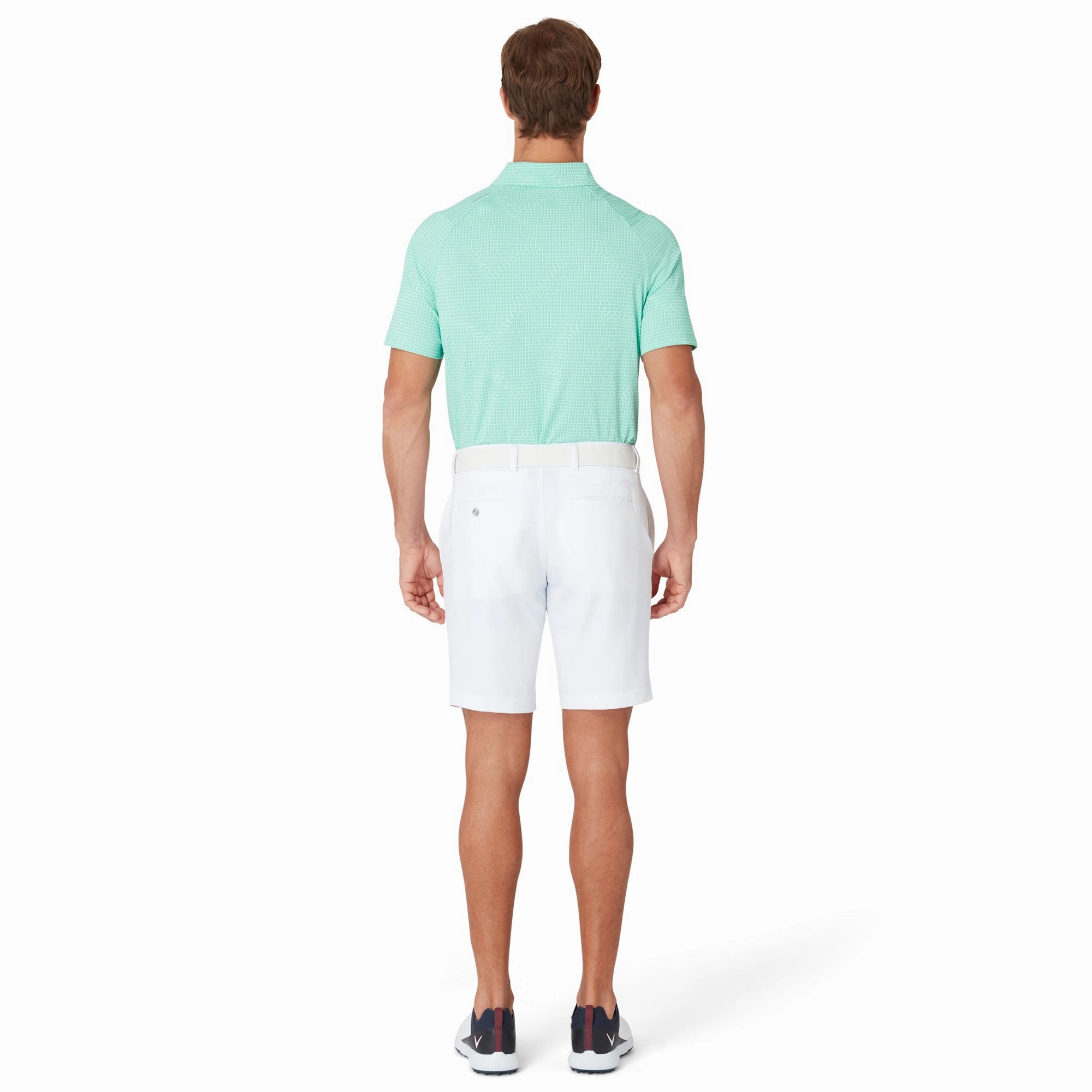 Callaway Golf Warped Gingham Print Polo Shirt