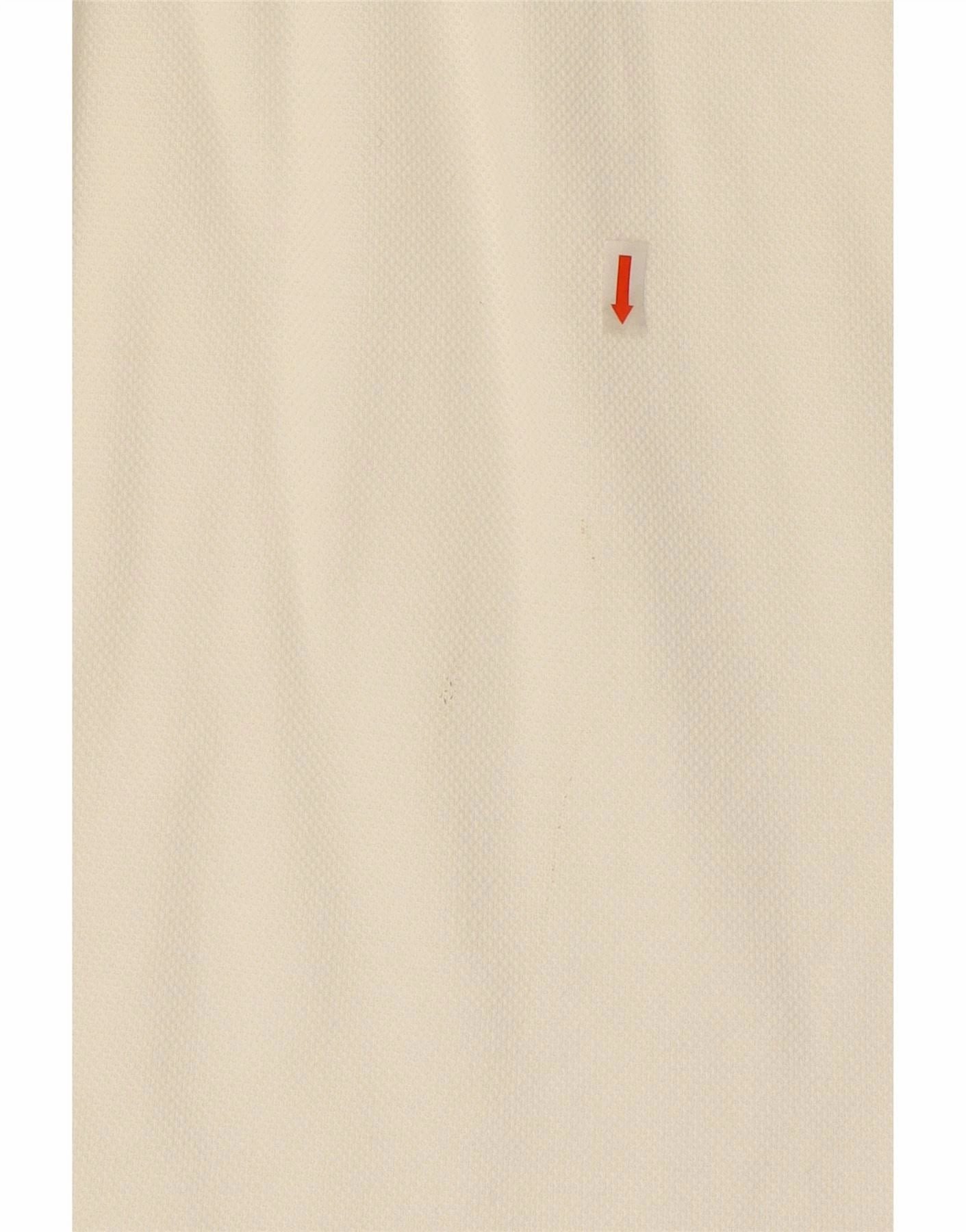 CHAMPION Mens Long Sleeve Polo Shirt XL White Cotton