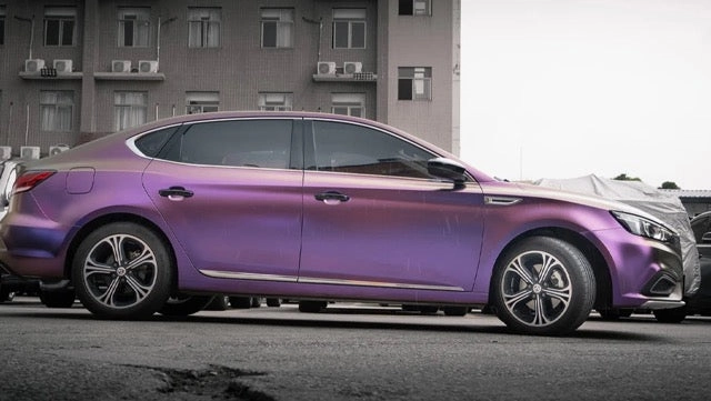 Color Shift Diamond Gray Purple Vinyl Wrap