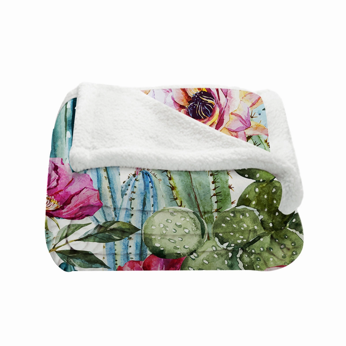 Colorful Cacti Bedspread Blanket