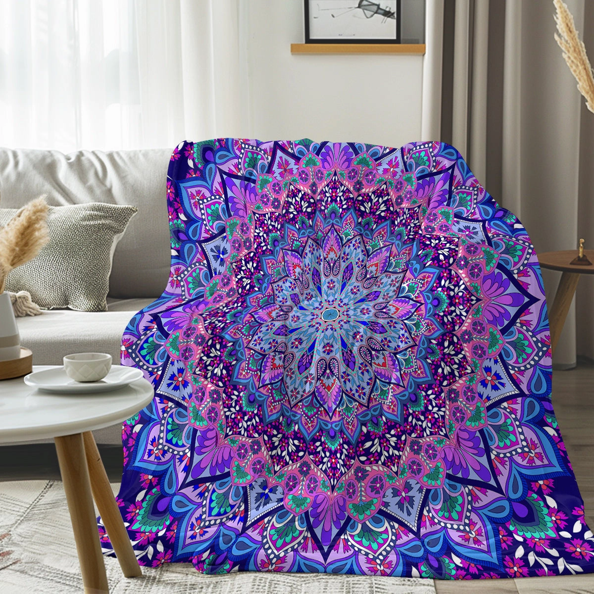 Cosmic Bohemian Flannel Fleece Blanket