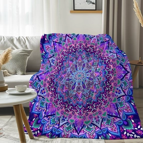 Cosmic Bohemian Flannel Fleece Blanket