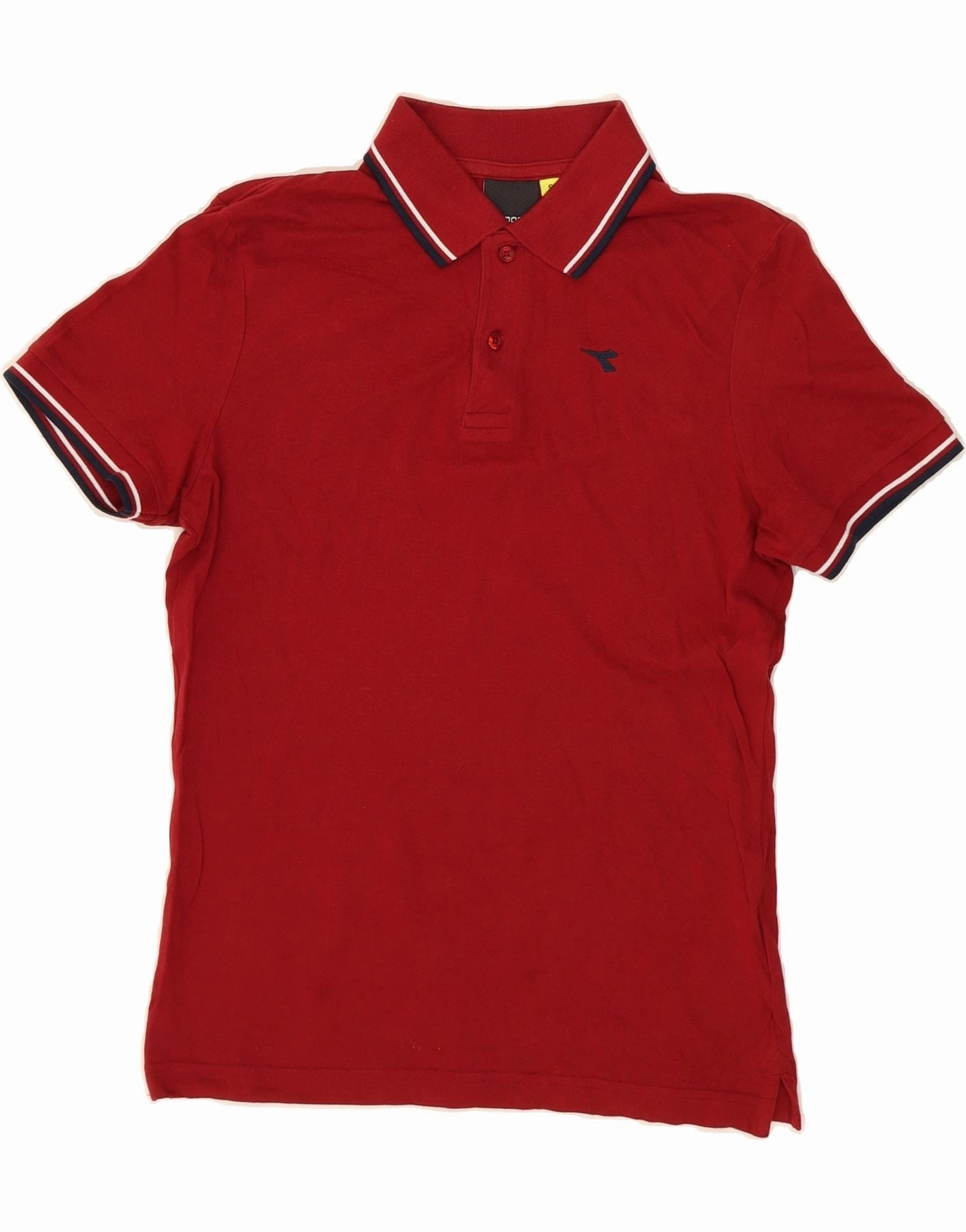 DIADORA Mens Polo Shirt Small Red Cotton
