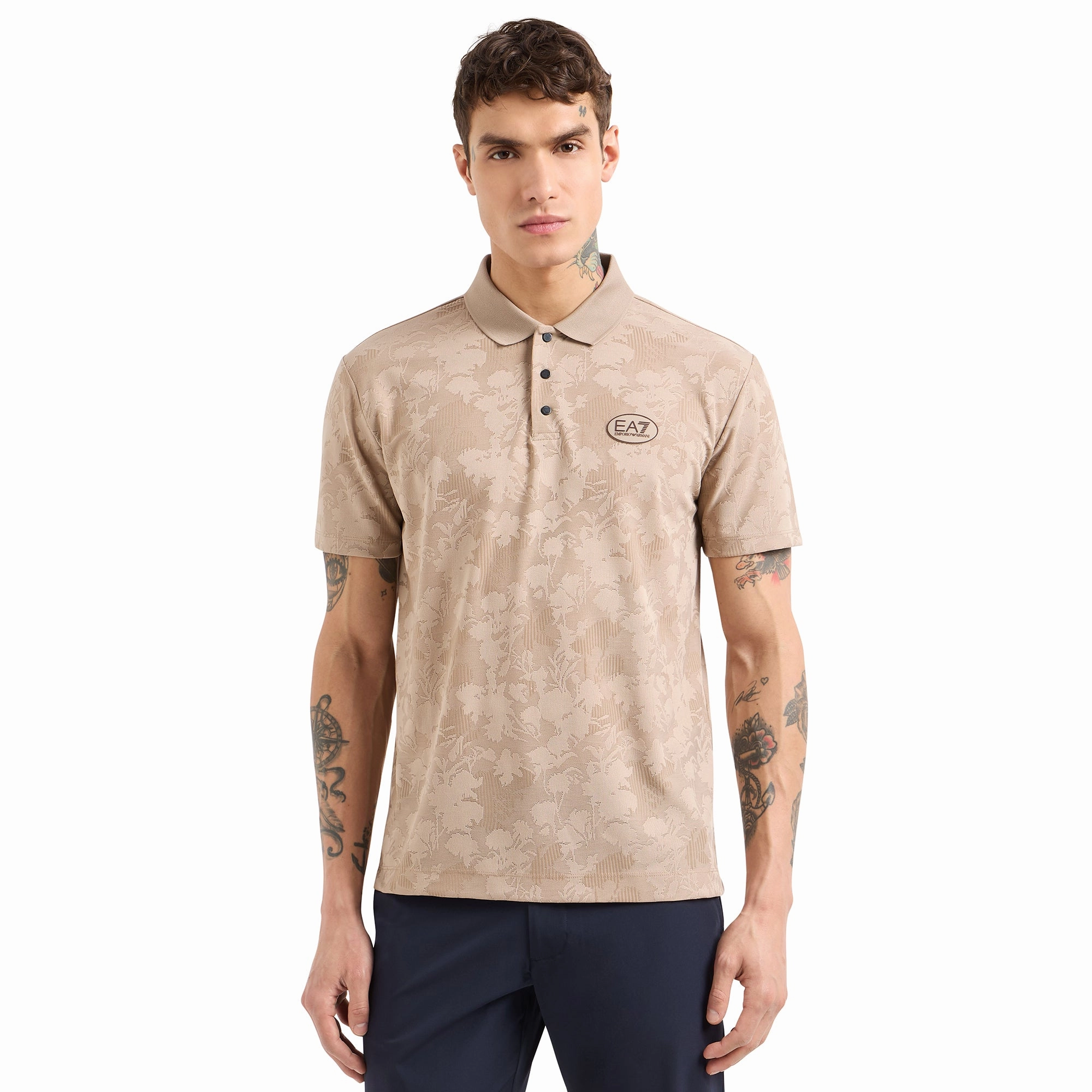 Emporio Armani EA7 Golf Pro Jacquard Polo Shirt