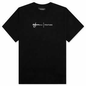 Feature x Wynn Logo Lock Up Tee - Black