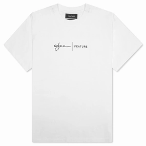 Feature x Wynn Logo Lock Up Tee - White
