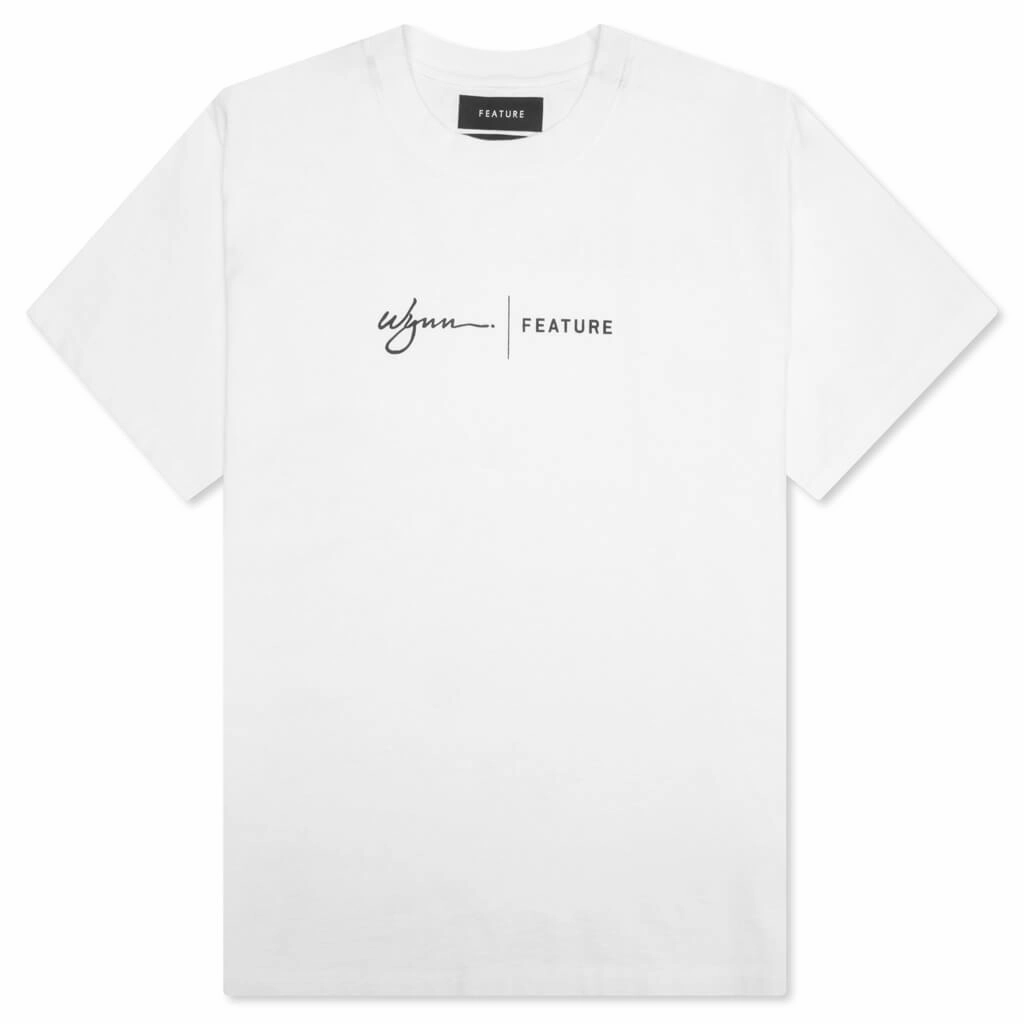 Feature x Wynn Logo Lock Up Tee - White