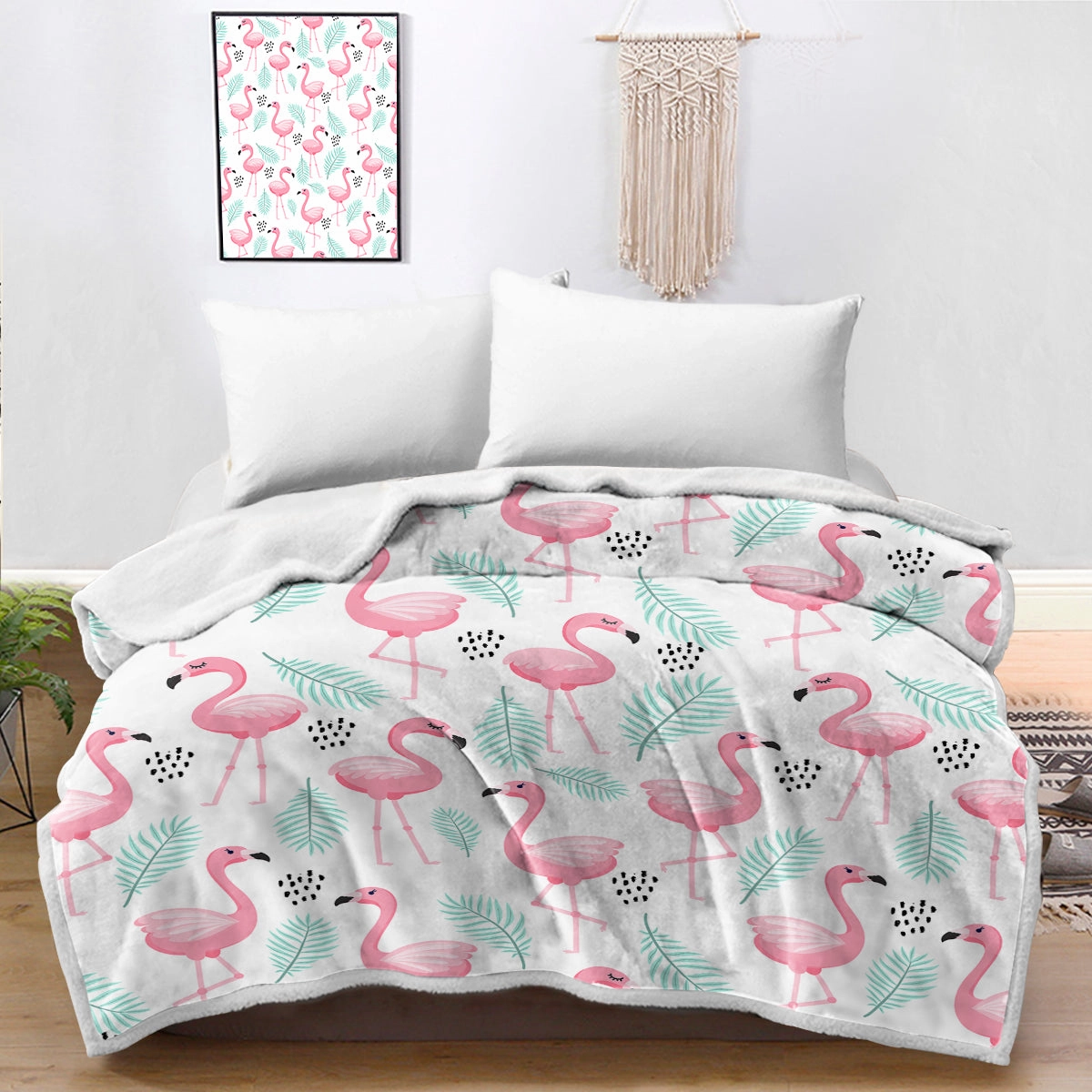 Flamingo Delight Bedspread Blanket