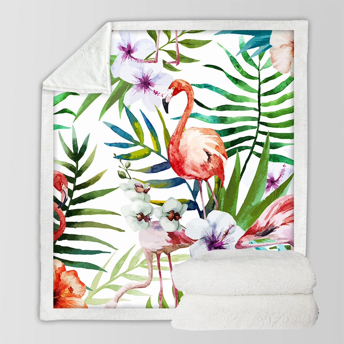 Flamingo Tropics Bedspread Blanket