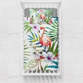 Flamingo Tropics Crib Bedding