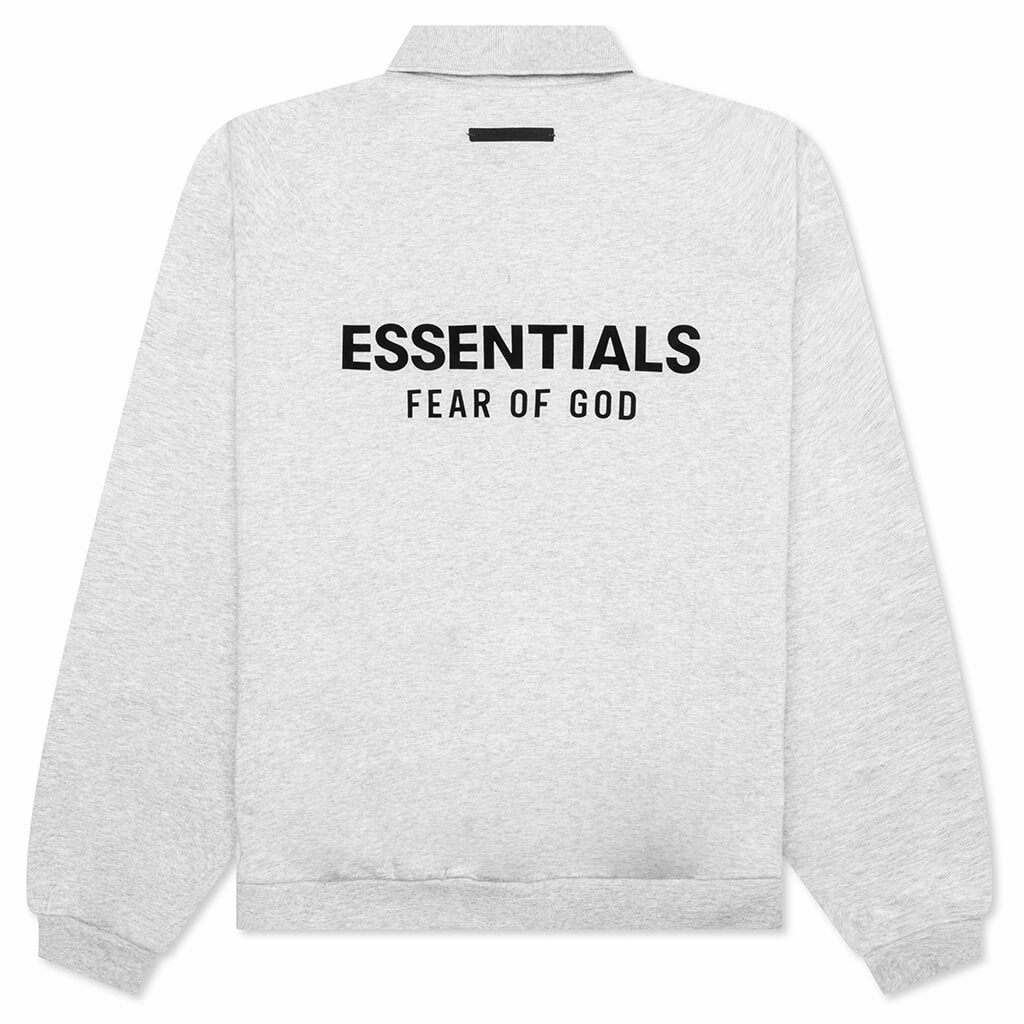 Fleece Polo - Light Heather Gray