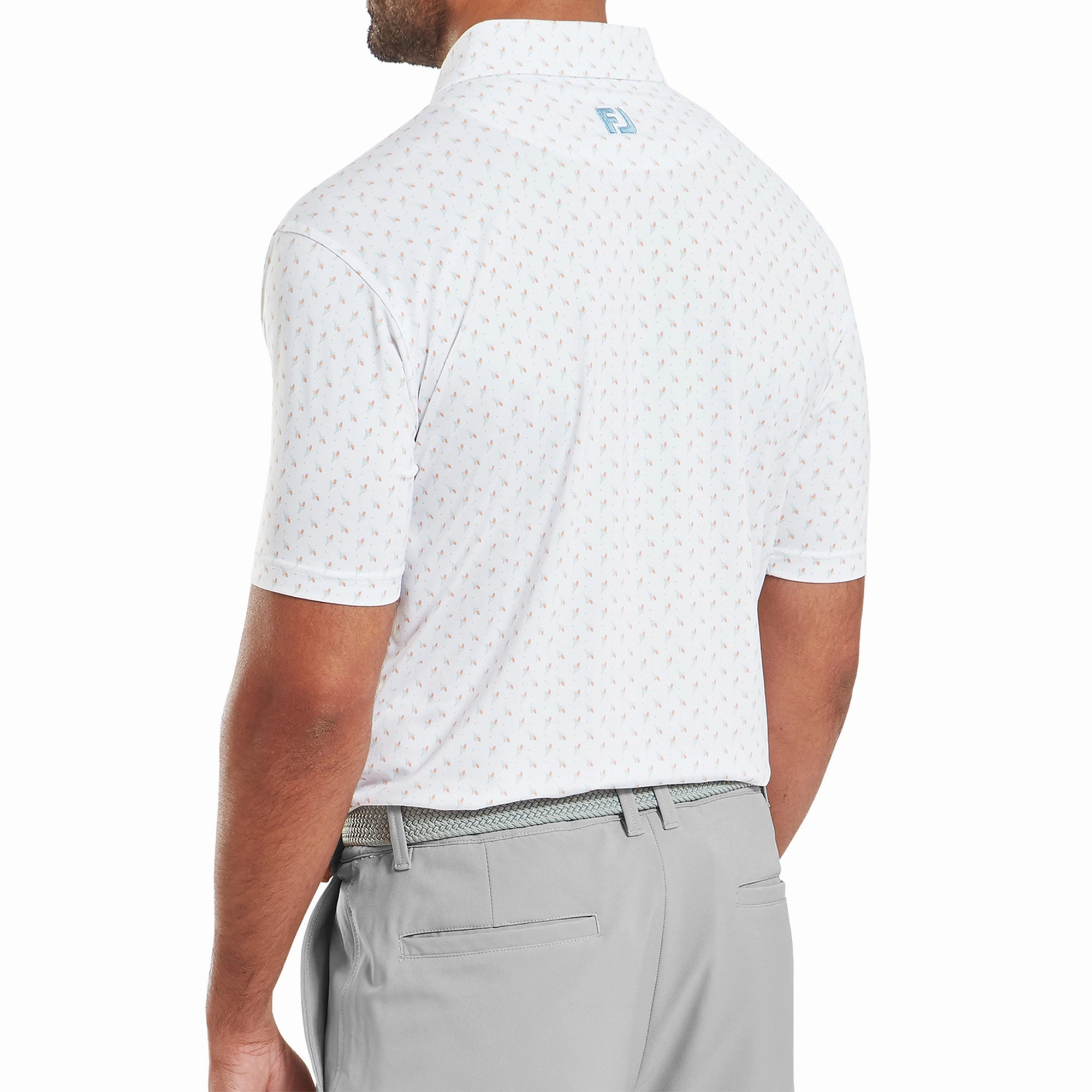 FootJoy Flower Bud Foulard Lisle Golf Shirt