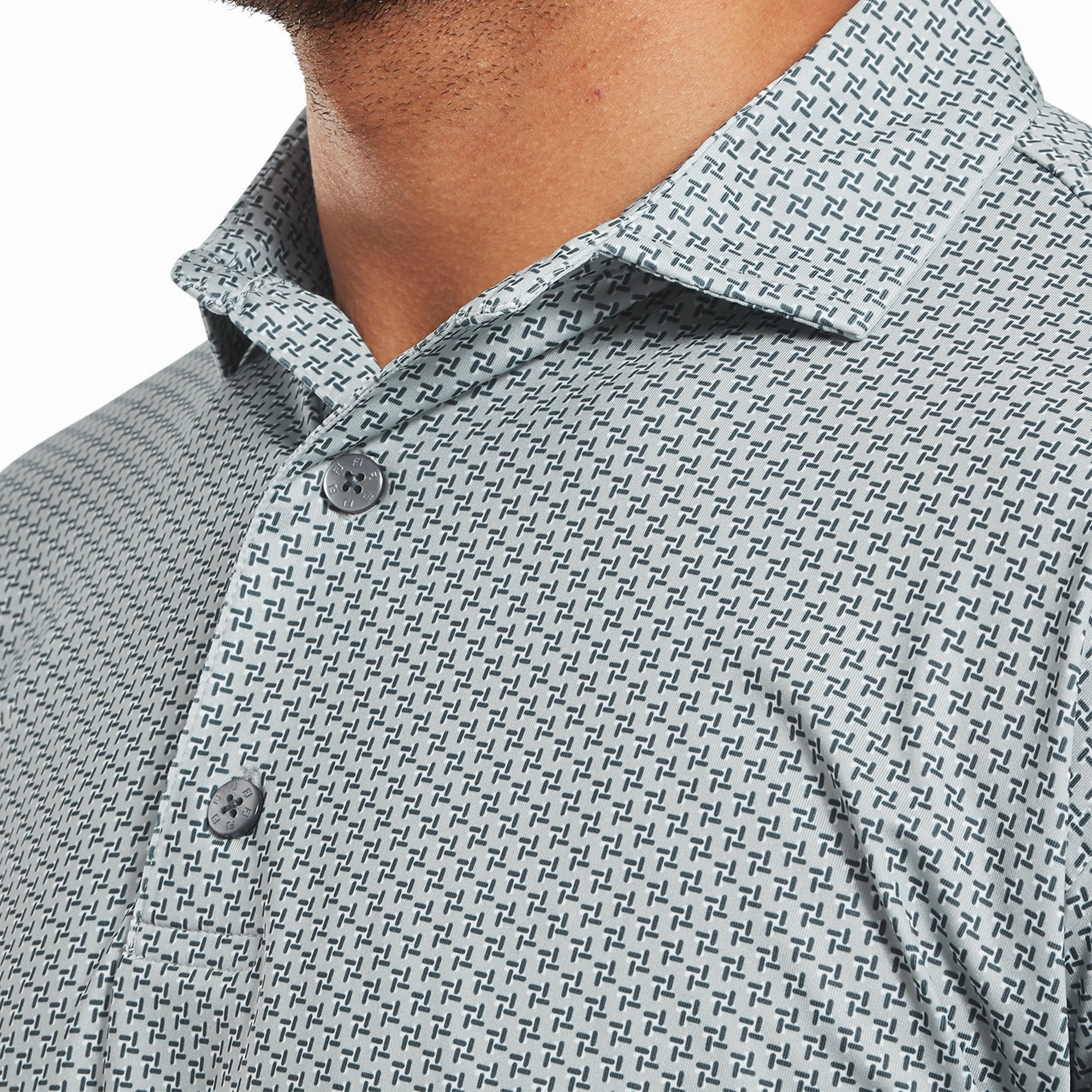 FootJoy Houndstooth Geo Lisle Golf Shirt