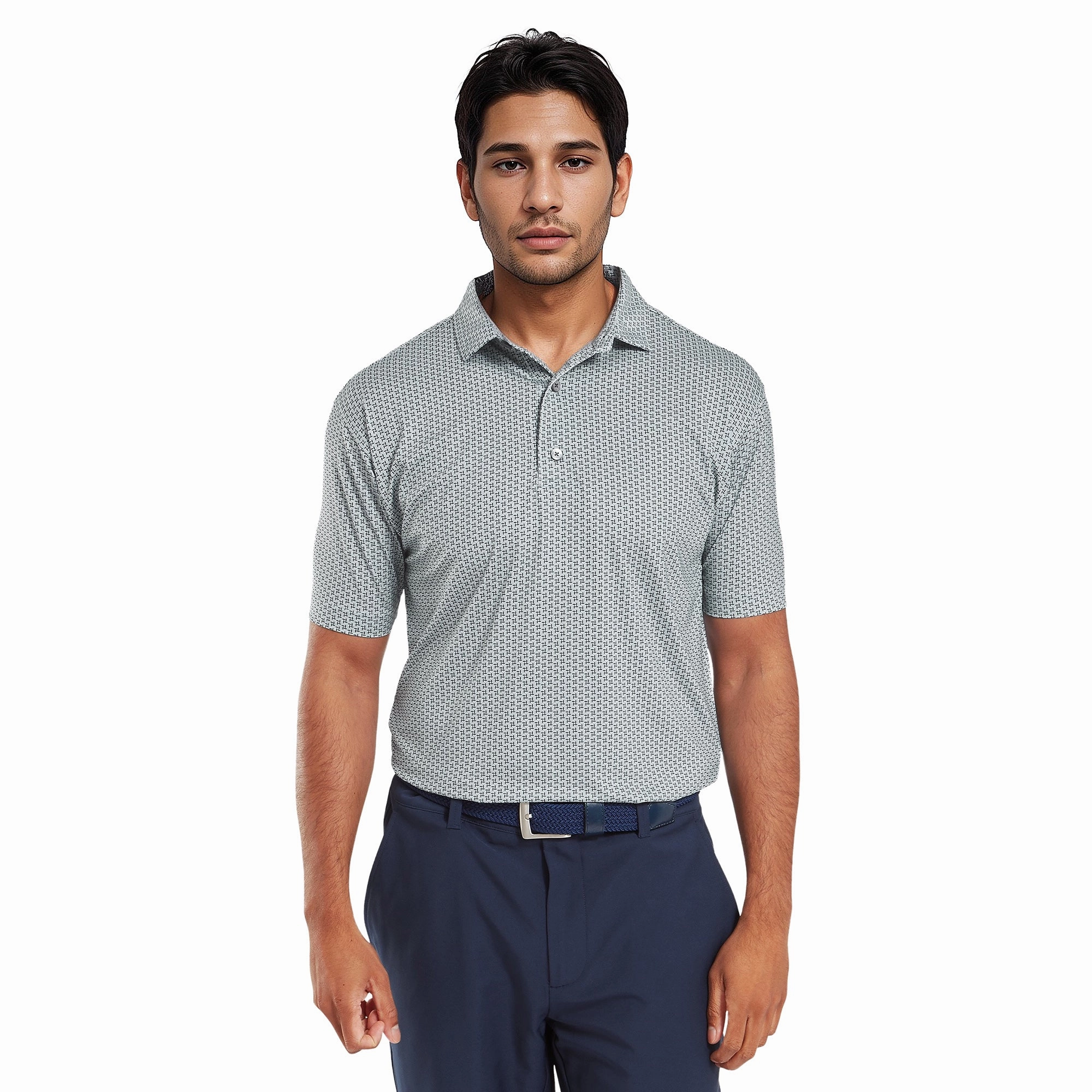 FootJoy Houndstooth Geo Lisle Golf Shirt
