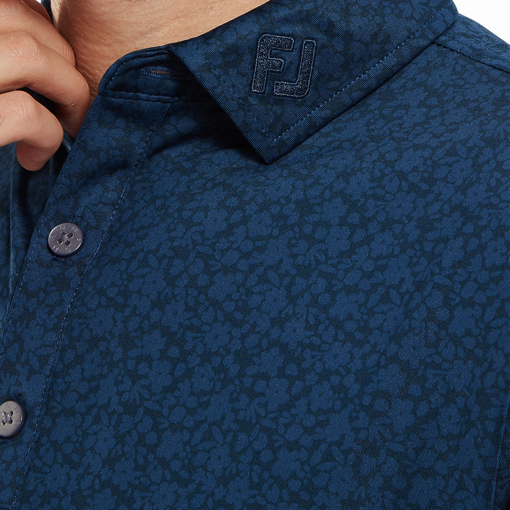 FootJoy Painted Floral Lisle Golf Shirt