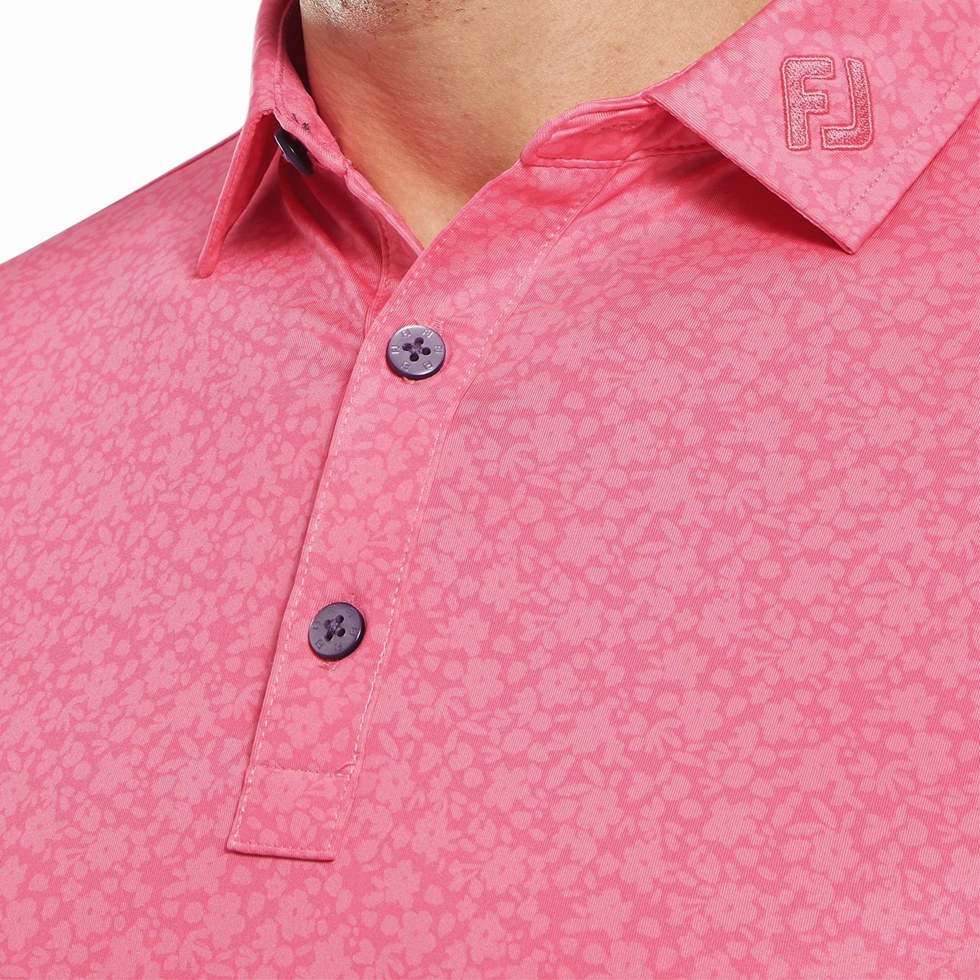 FootJoy Painted Floral Lisle Golf Shirt