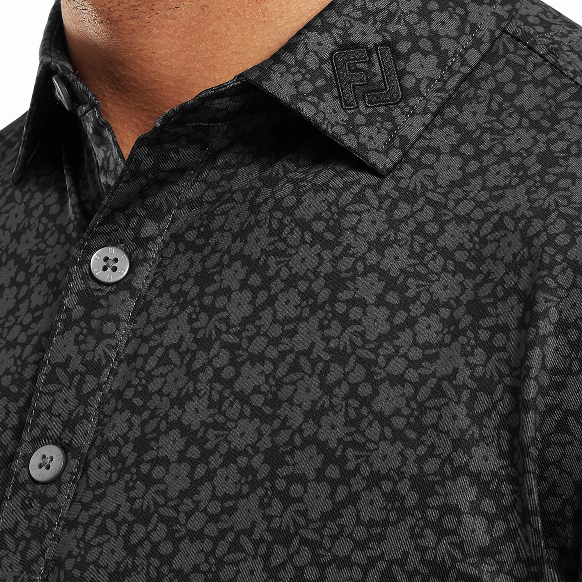 FootJoy Painted Floral Lisle Golf Shirt