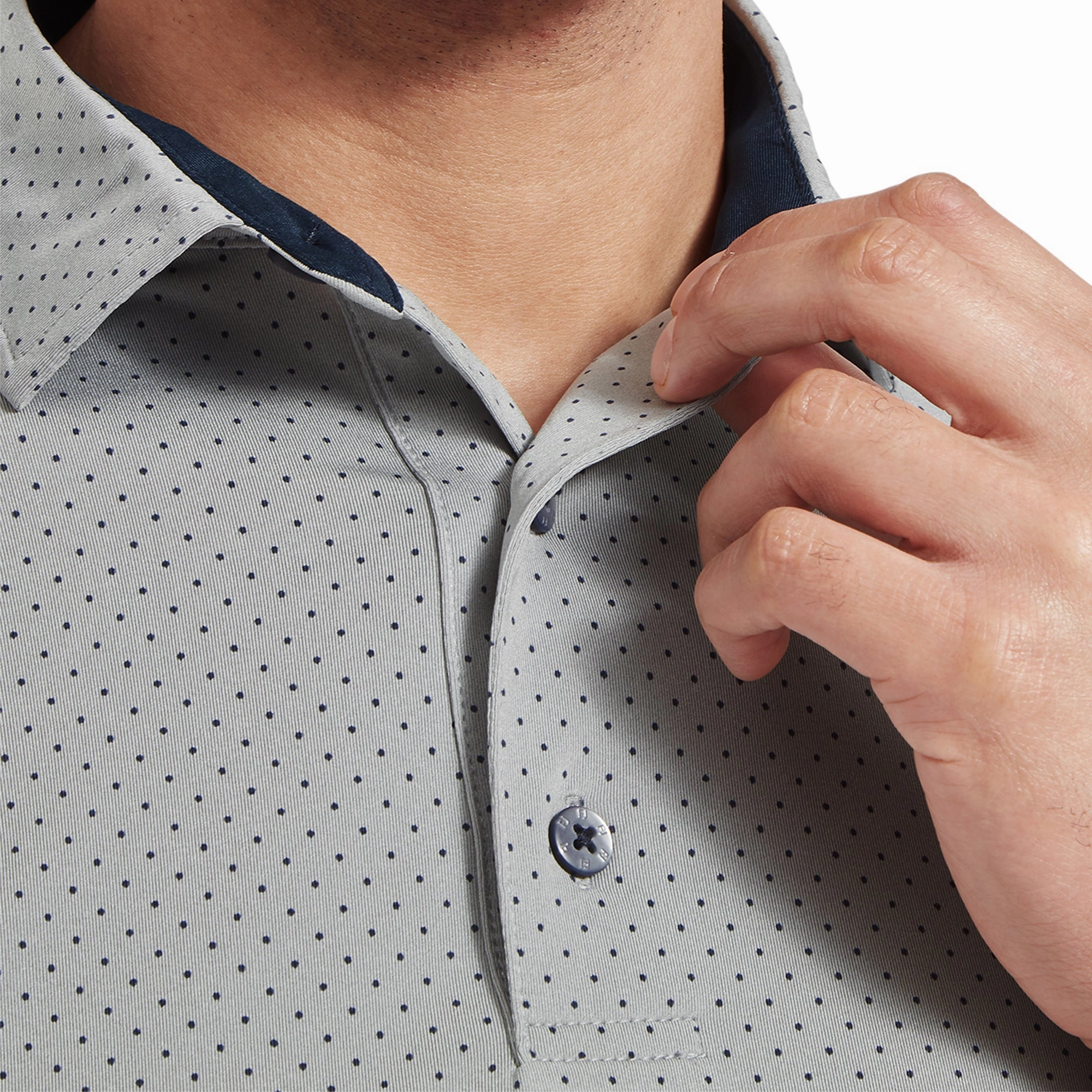 FootJoy Stretch Dot Print Lisle Golf Shirt