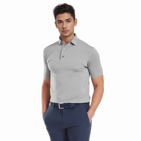 FootJoy Stretch Dot Print Lisle Golf Shirt