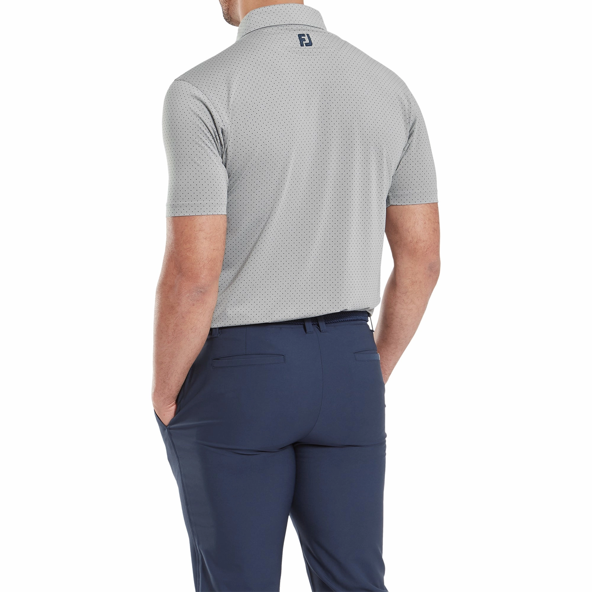 FootJoy Stretch Dot Print Lisle Golf Shirt